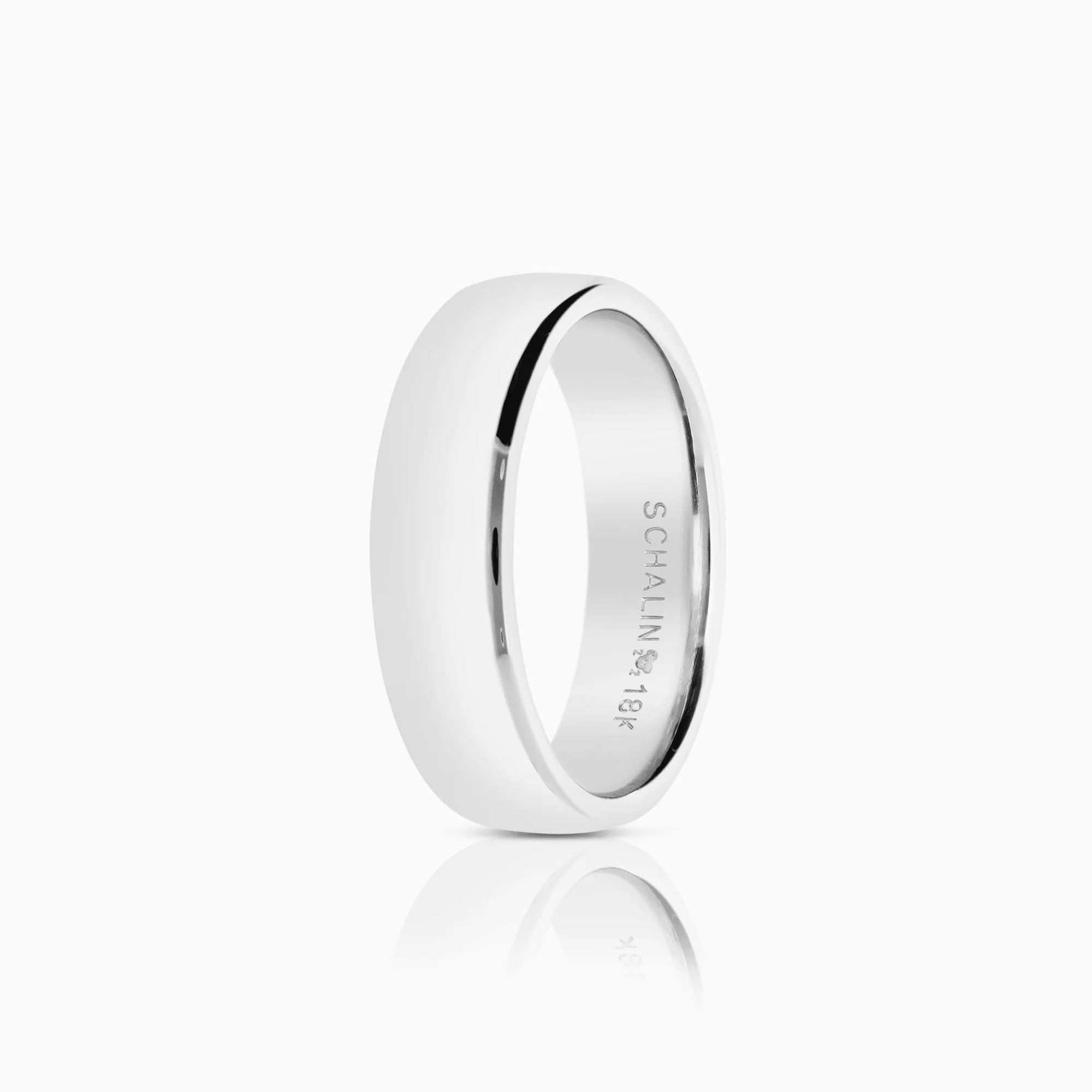 Schalins plain gold ring 8.76g 18K white gold