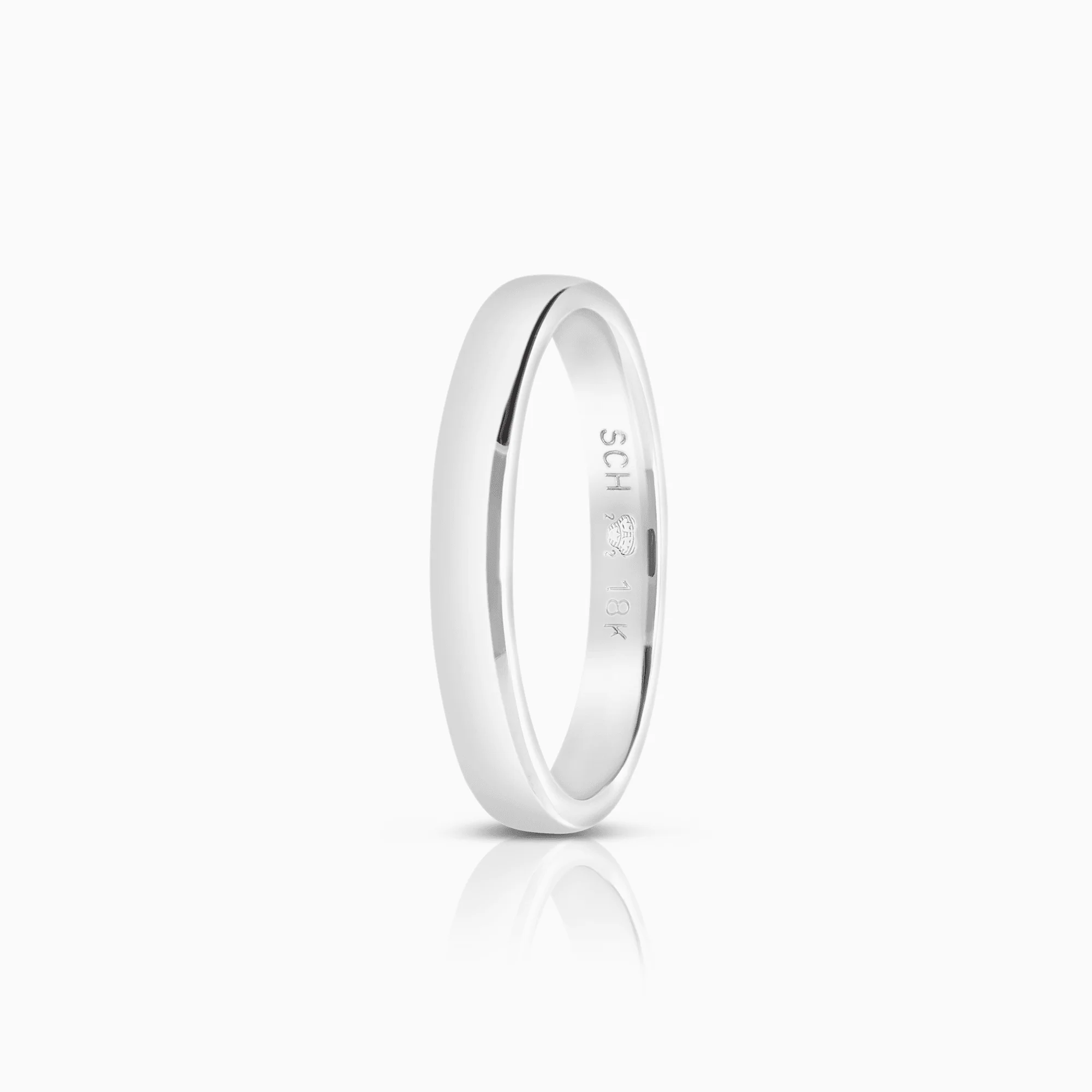 Schalins plain ring 3.54g 18K white gold