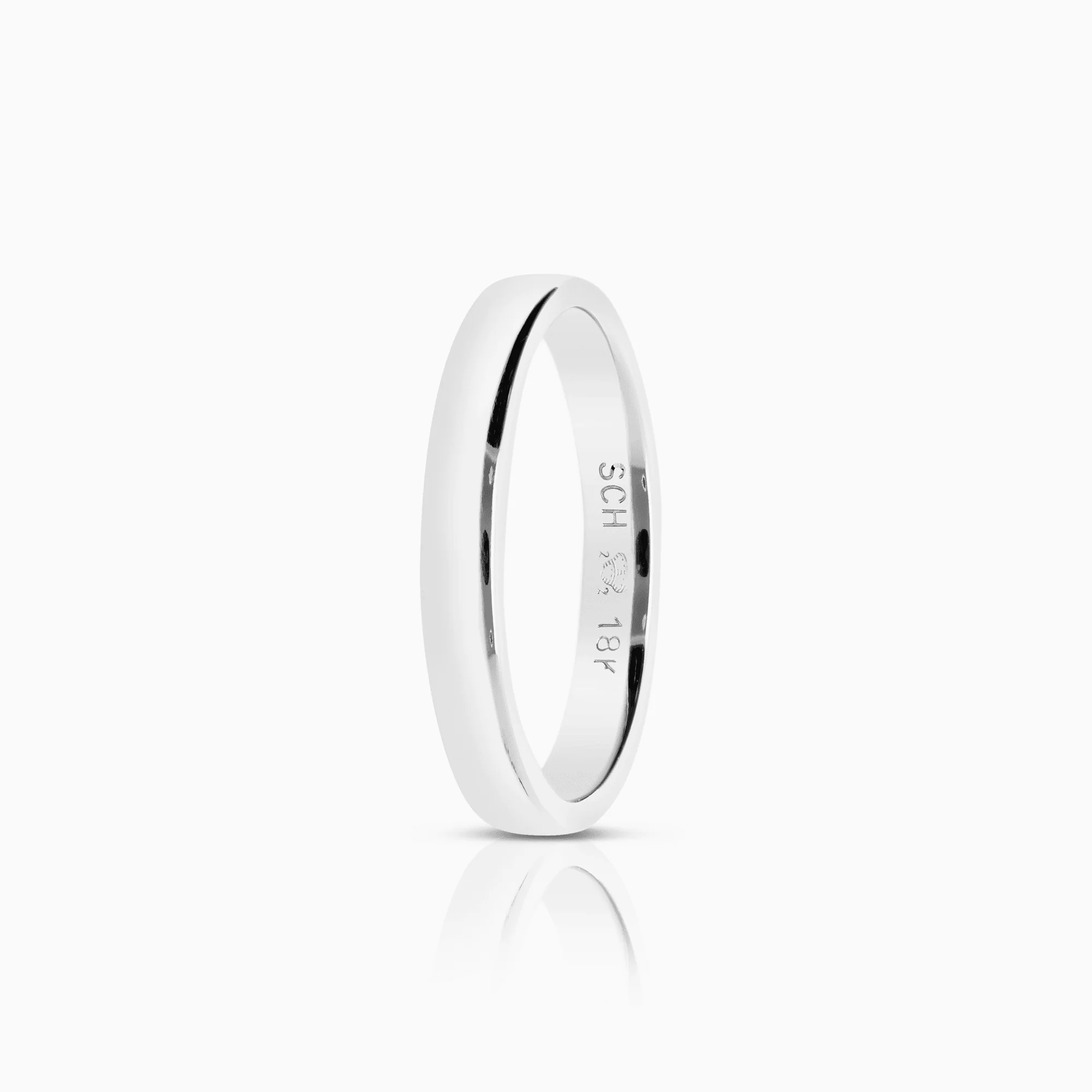 Schalins plain ring 3.60g 18K white gold
