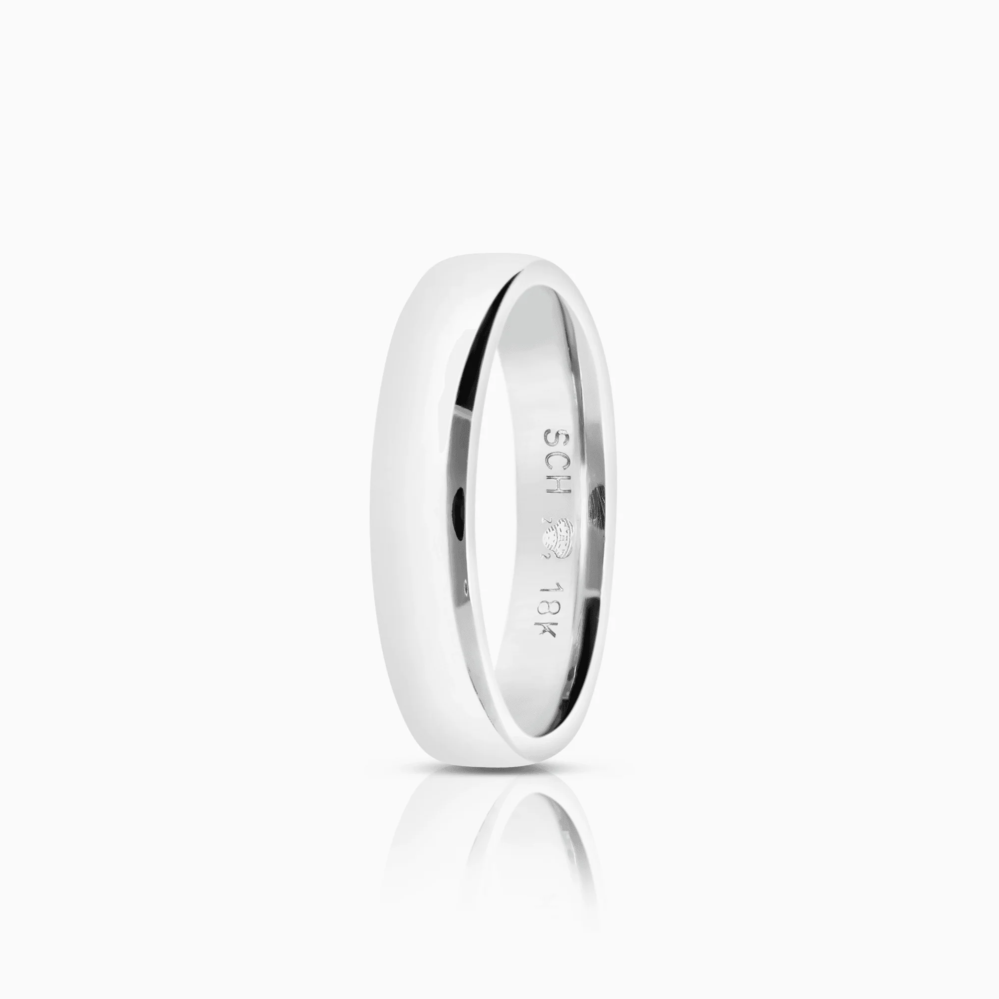 Schalins plain ring 4.06g 18K white gold