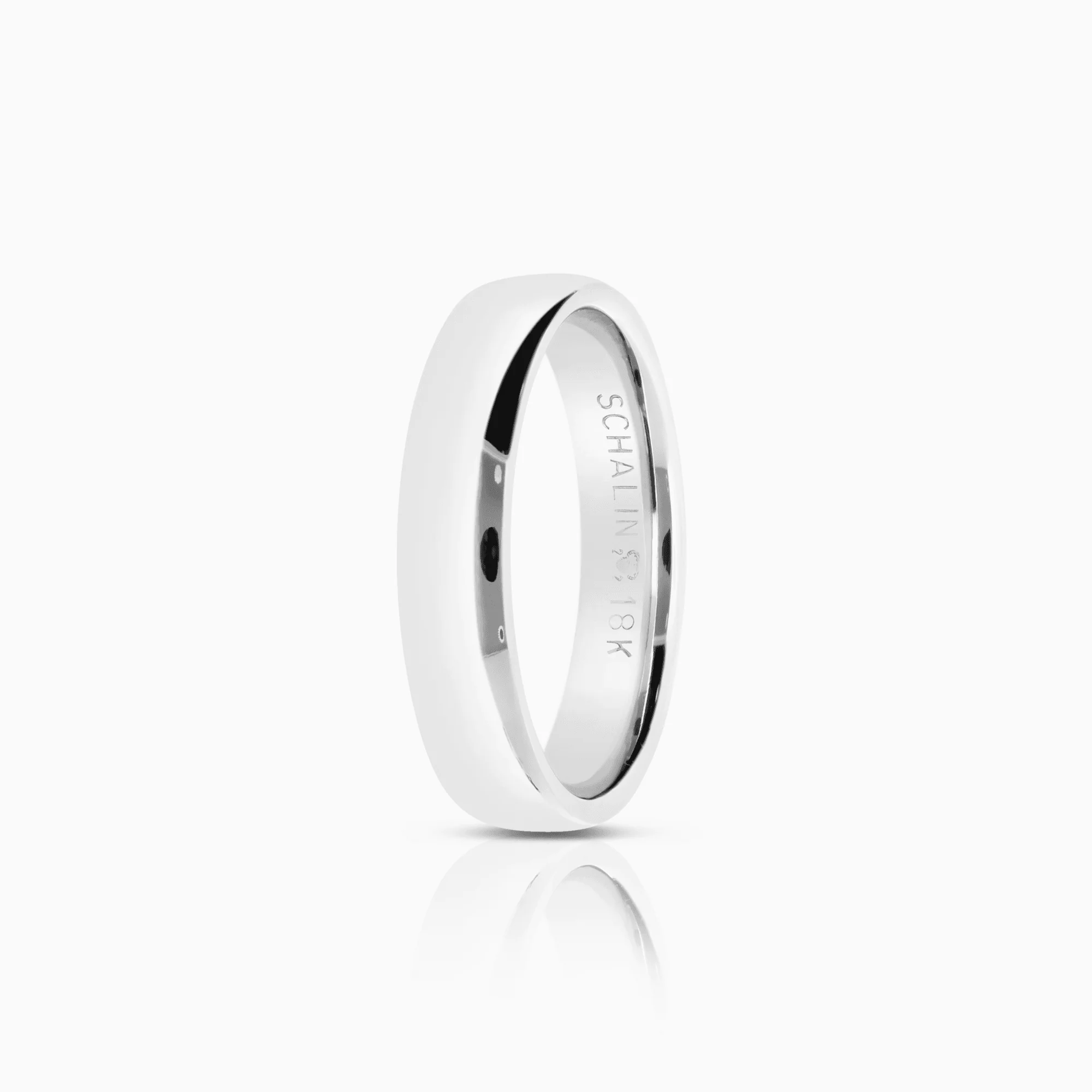 Schalins plain ring 4.08g 18K white gold