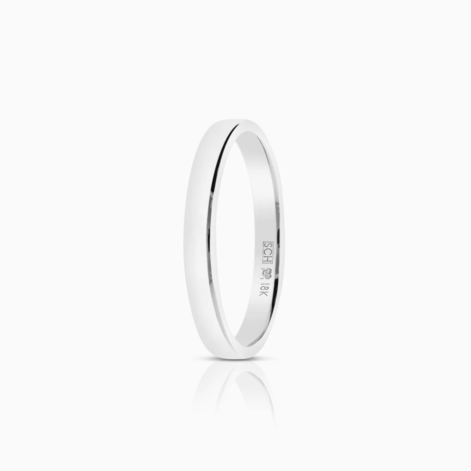 Schalins Plain Ring 4.22g 18K White Gold