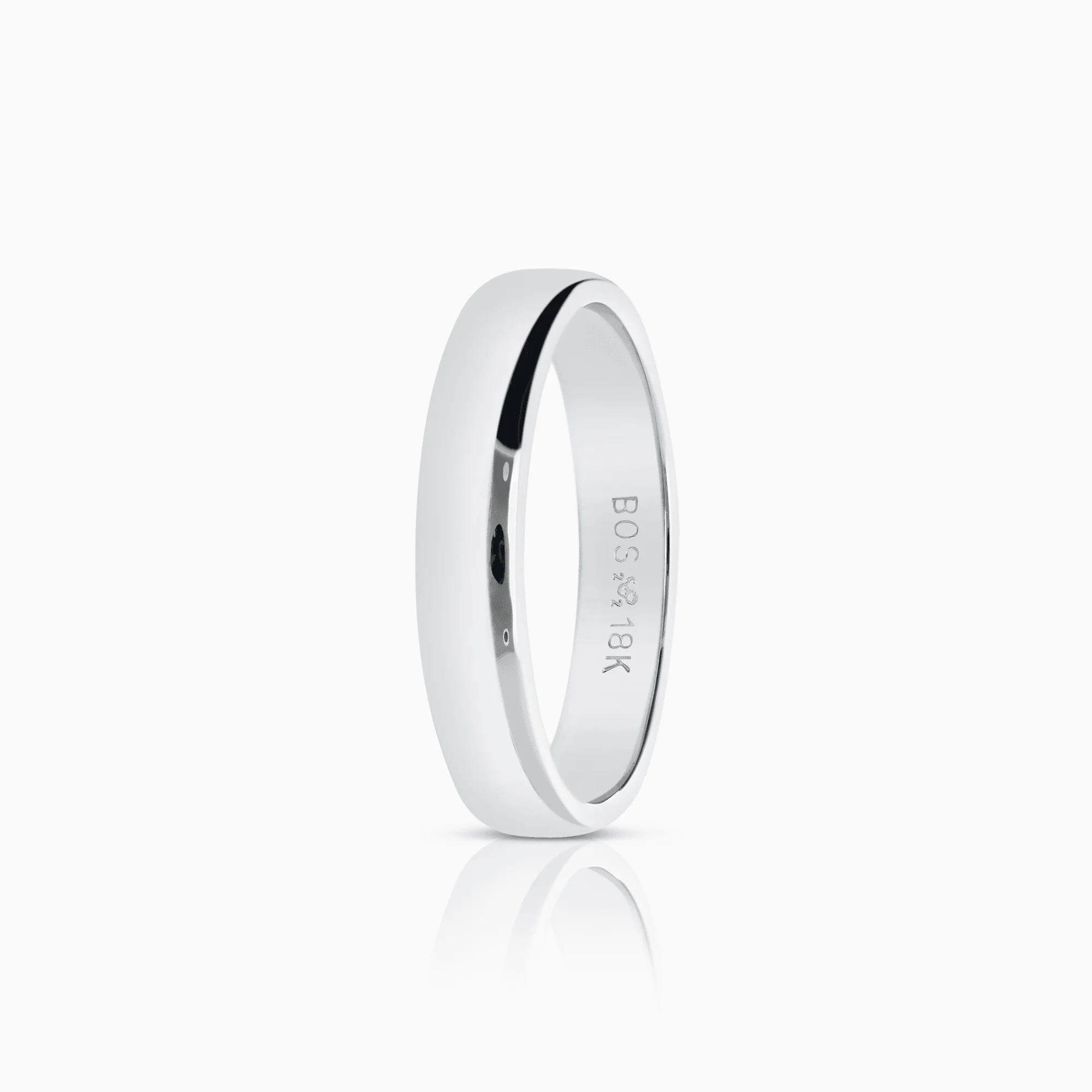Schalins plain ring, 4.35g, 18K white gold