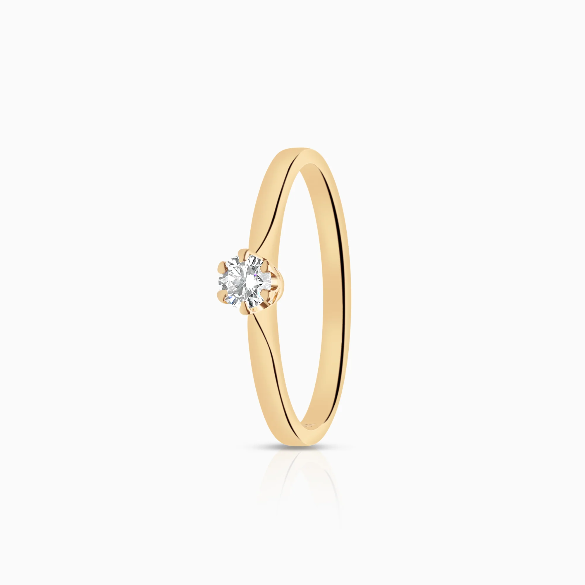 Schalins solitaire ring 0.15ct 18K gold