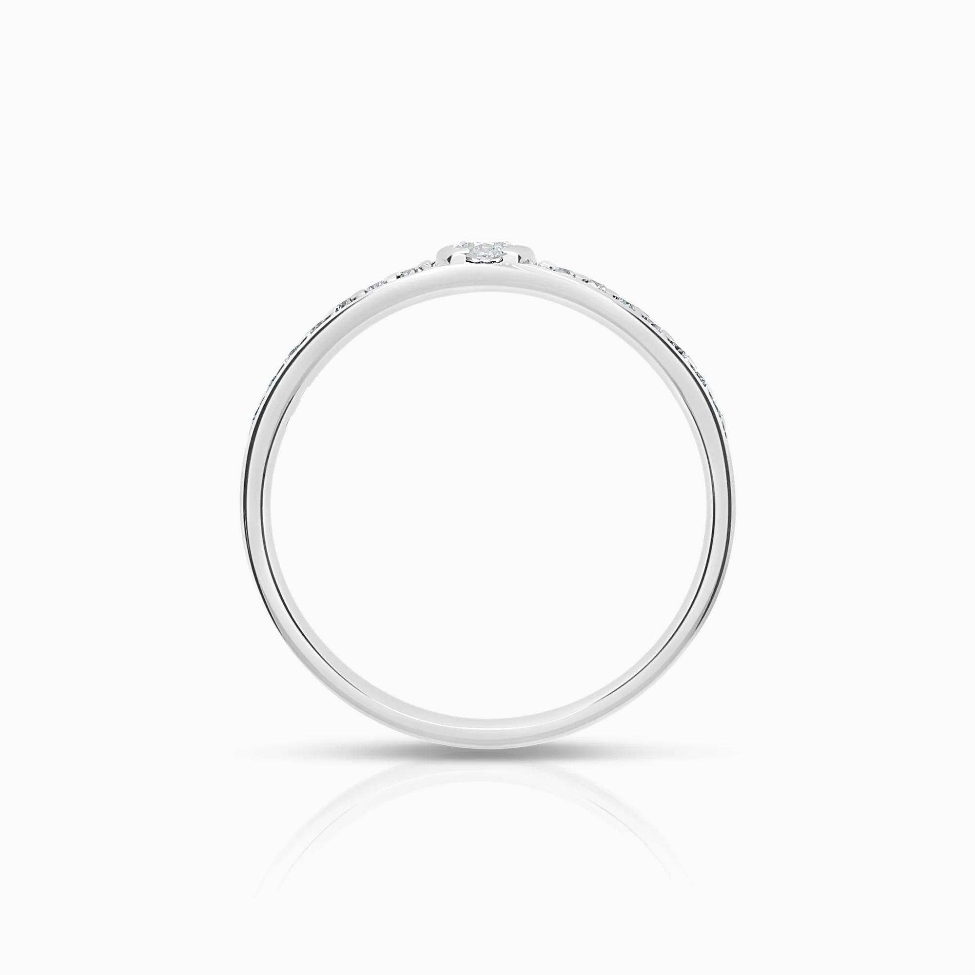 Side Stone Ring 0.21ct 18K White Gold - Image 2