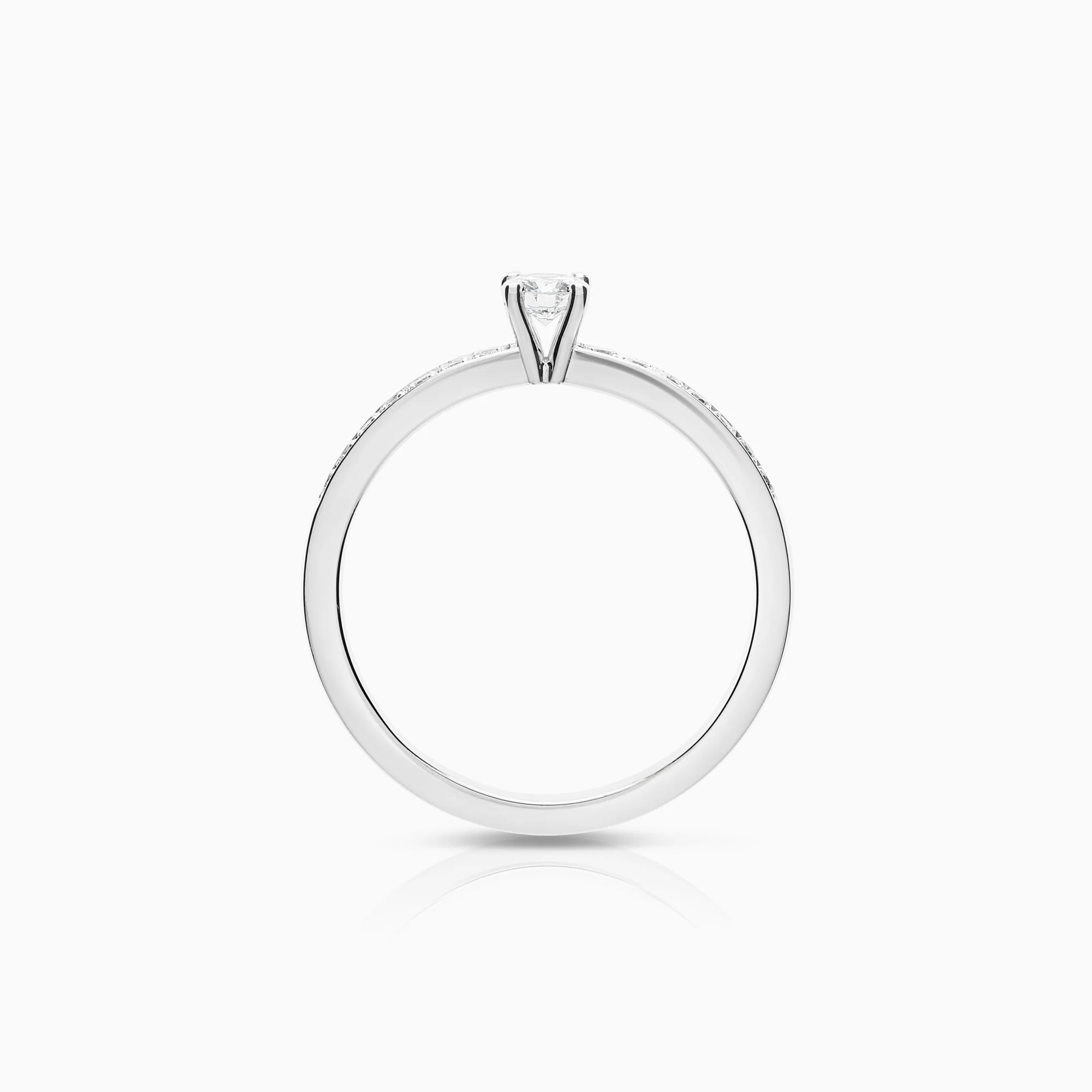 Side Stone Ring 0.35ct 18K White Gold - Image 2