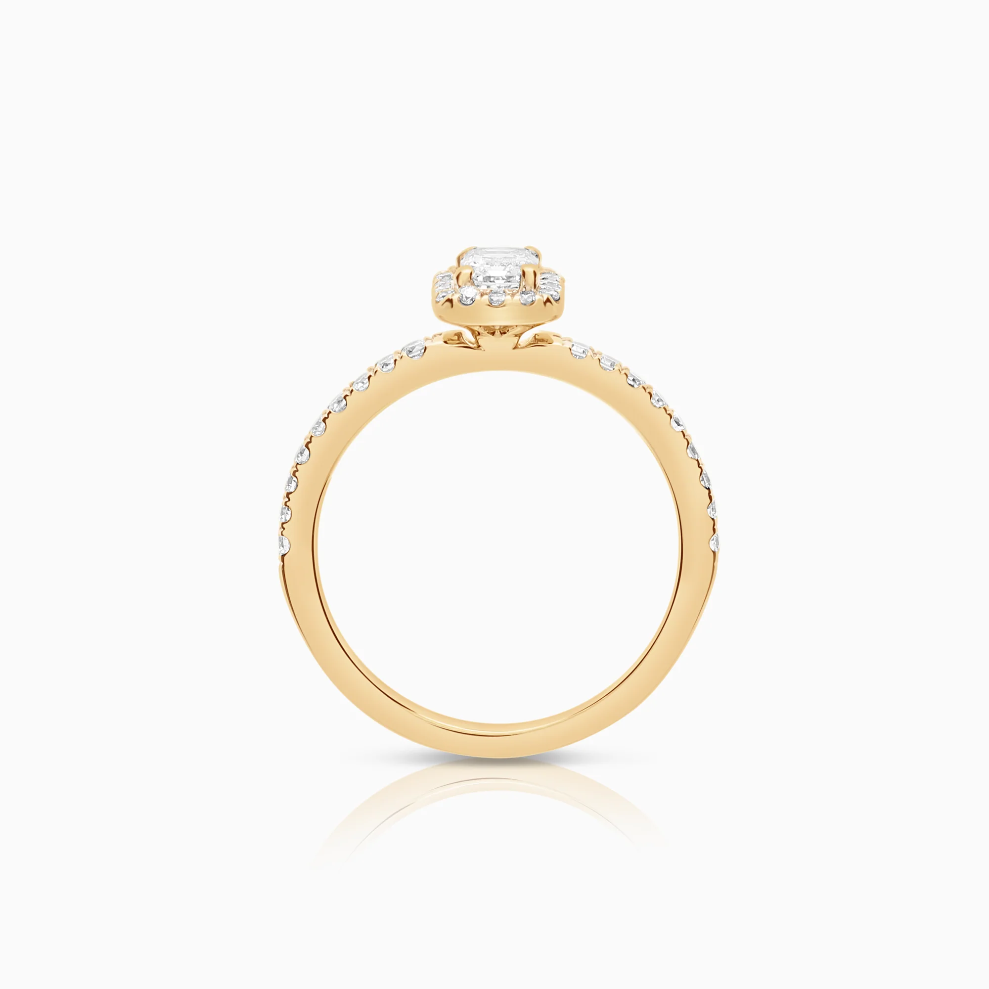 Side-stone ring 0.49ct 18K gold - Image 2