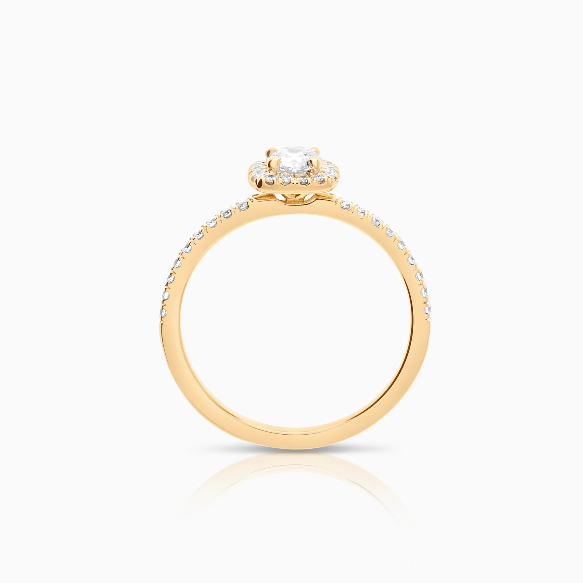 Side stone ring 0.53ct 18K gold - Image 2