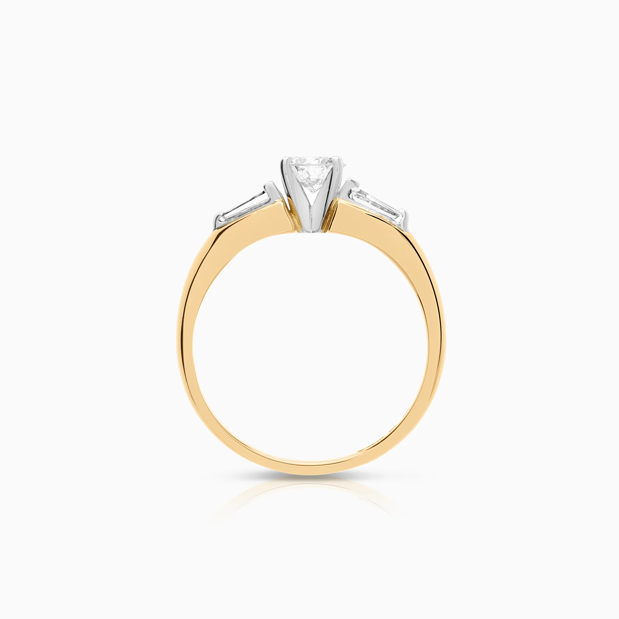 Side-stone ring 0.66ct 14K gold - Image 2