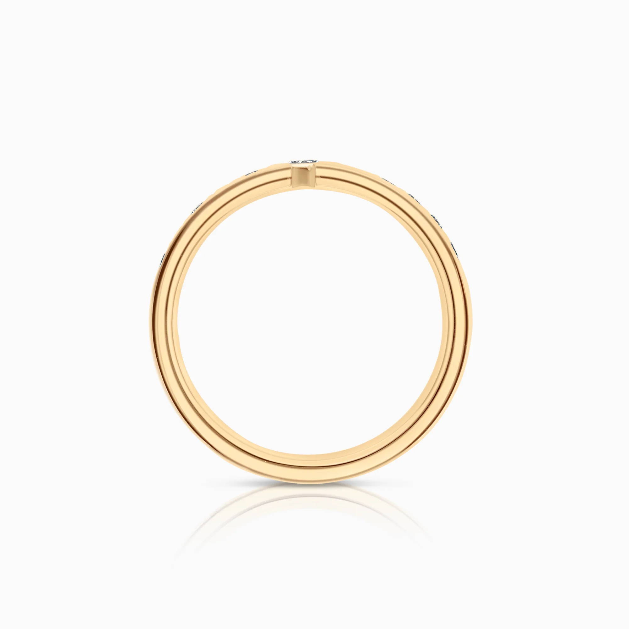 Side stone ring 0.27ct 18K gold - Image 2