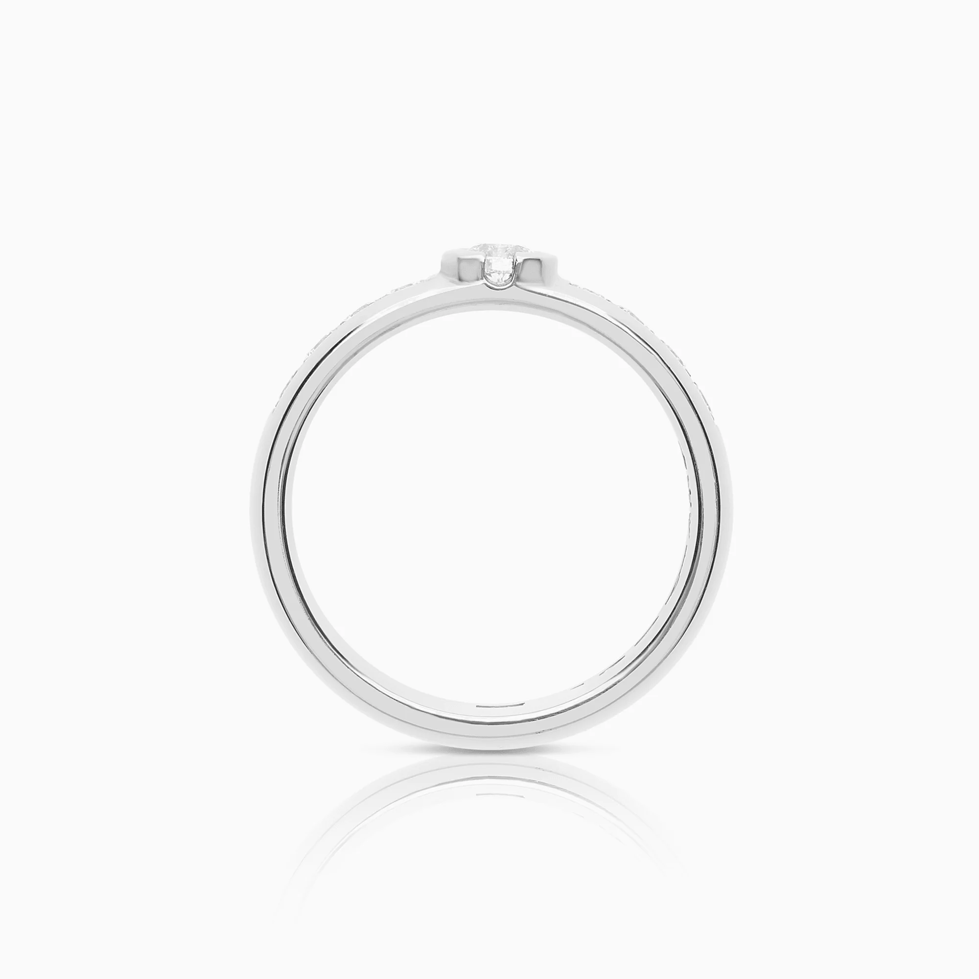 Side Stone Ring 0.41ct 18K White Gold - Image 2