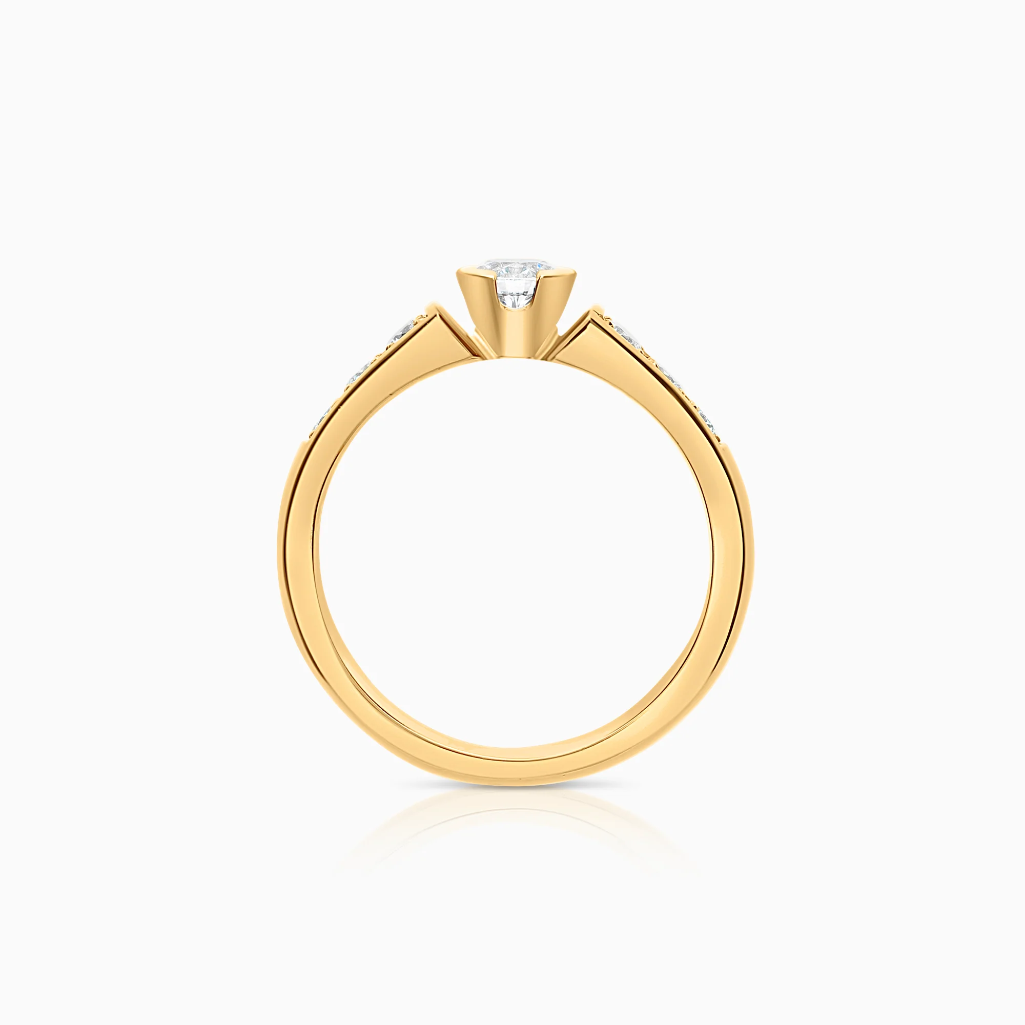 Side Stone Ring 0.55ct 18K Gold - Image 2