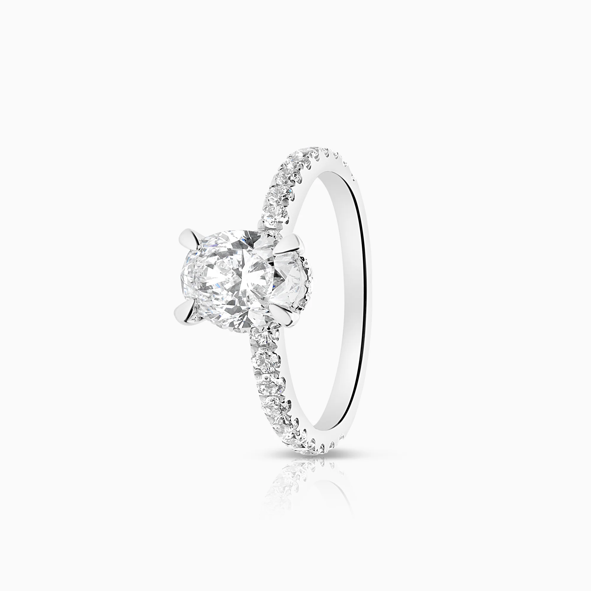 Side-stone ring 1.49ct 950 platinum