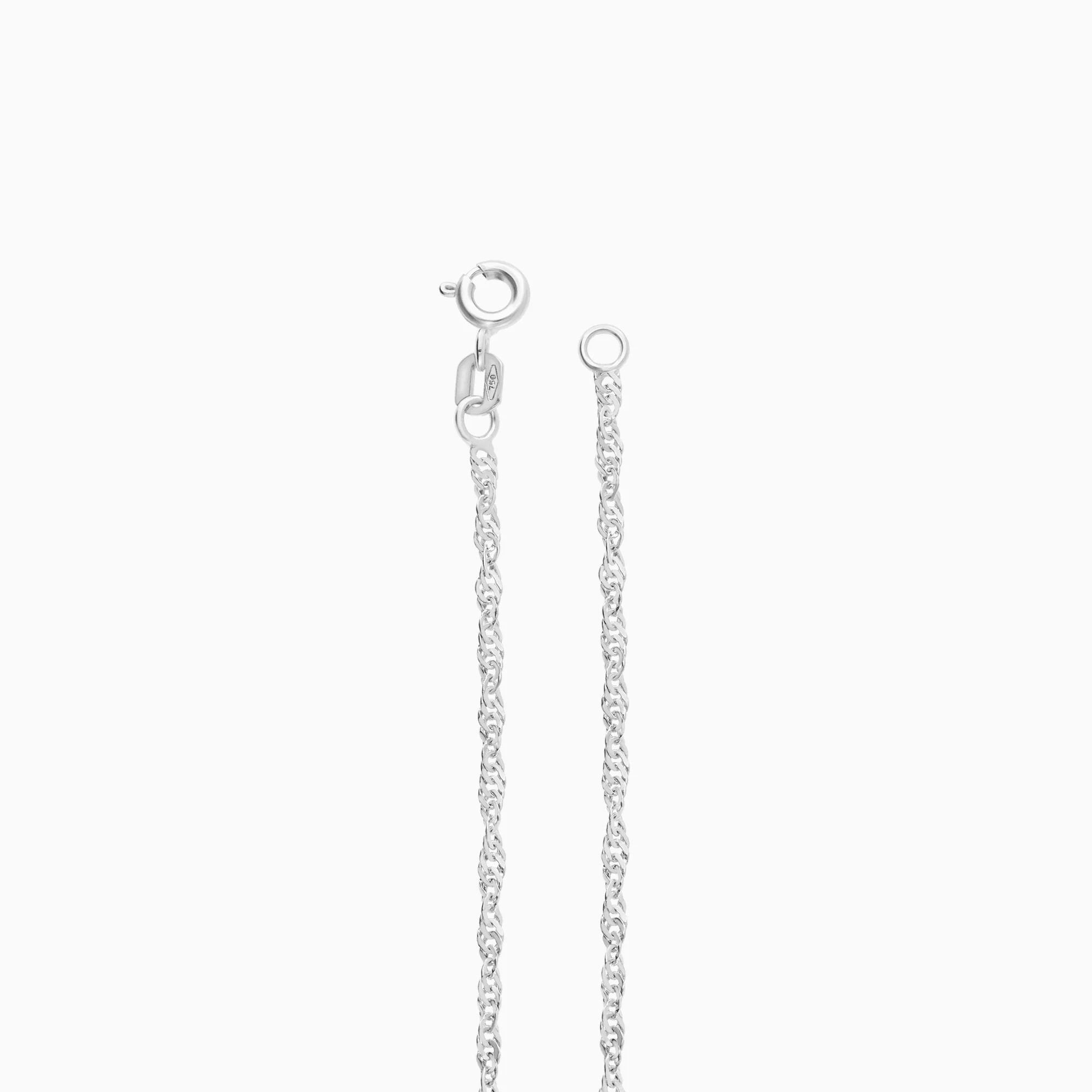 Singapore Bracelet 1.21g 18K White Gold - Image 2