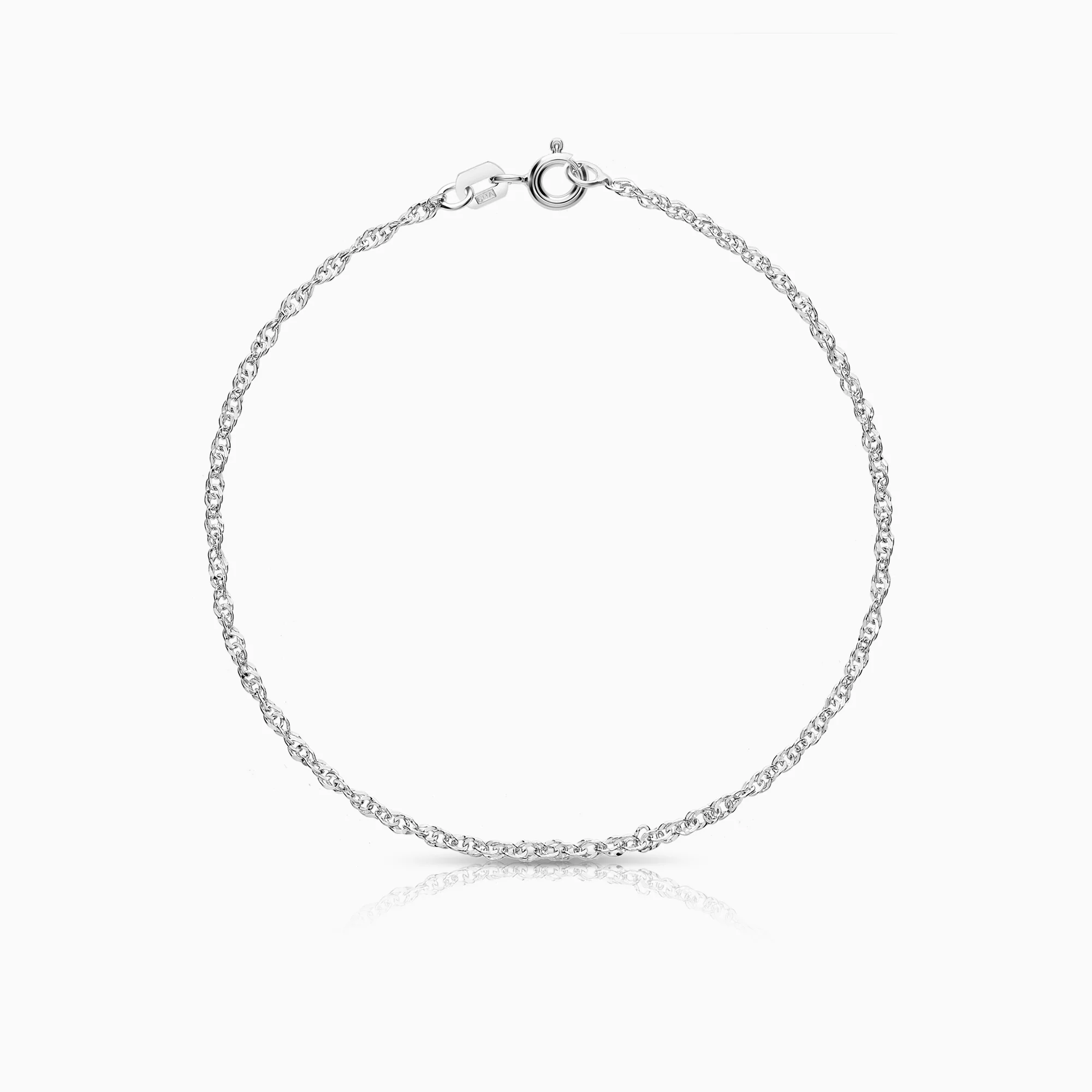 Singapore bracelet 1.28g 18K white gold