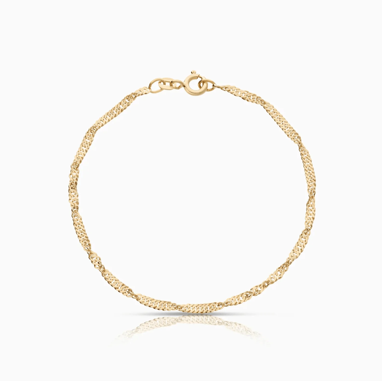 Singapore bracelet 2.18g 18K gold