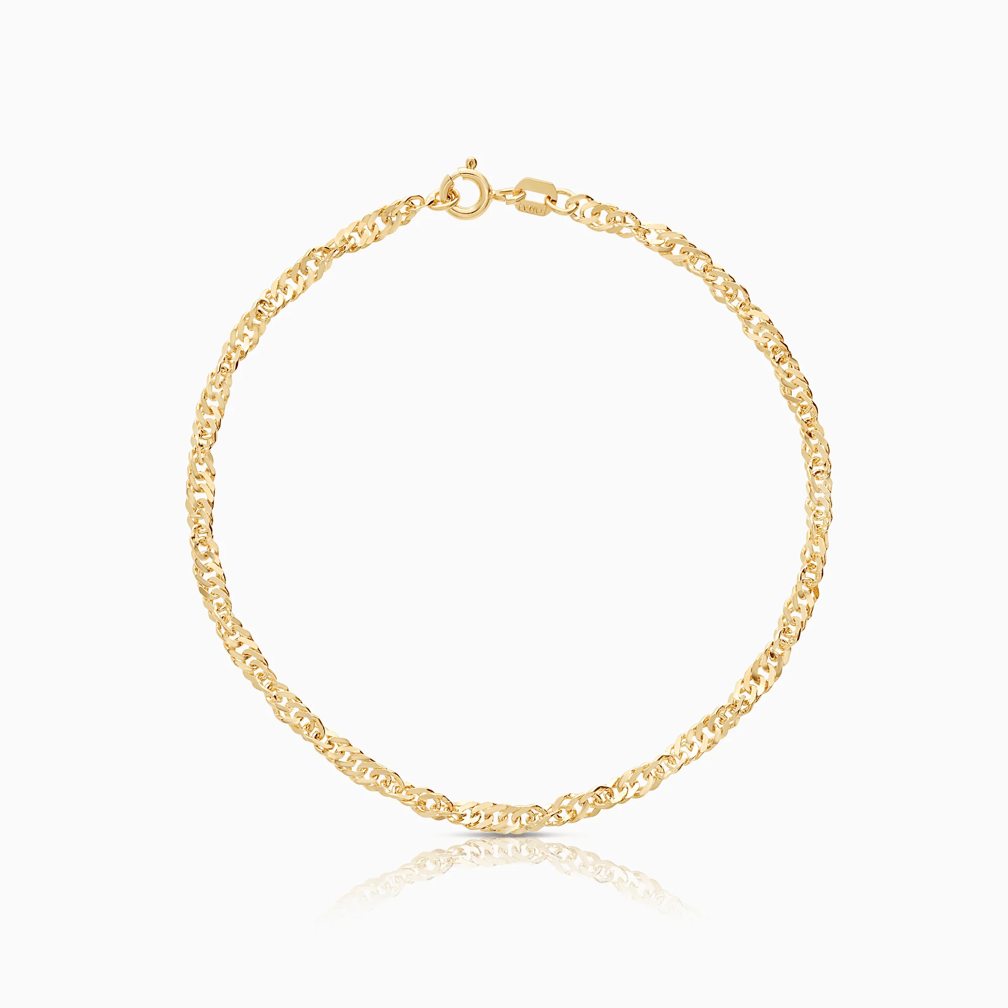 Singapore bracelet 2.95g 18K gold