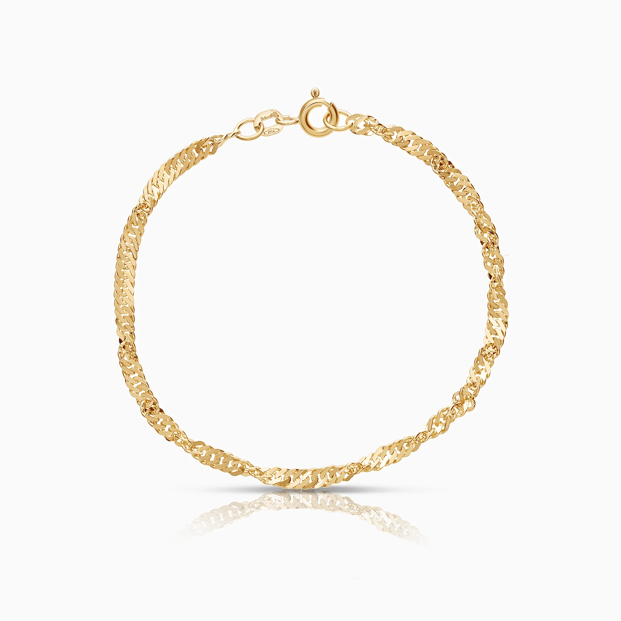 Singapore bracelet 3.03g 18K gold