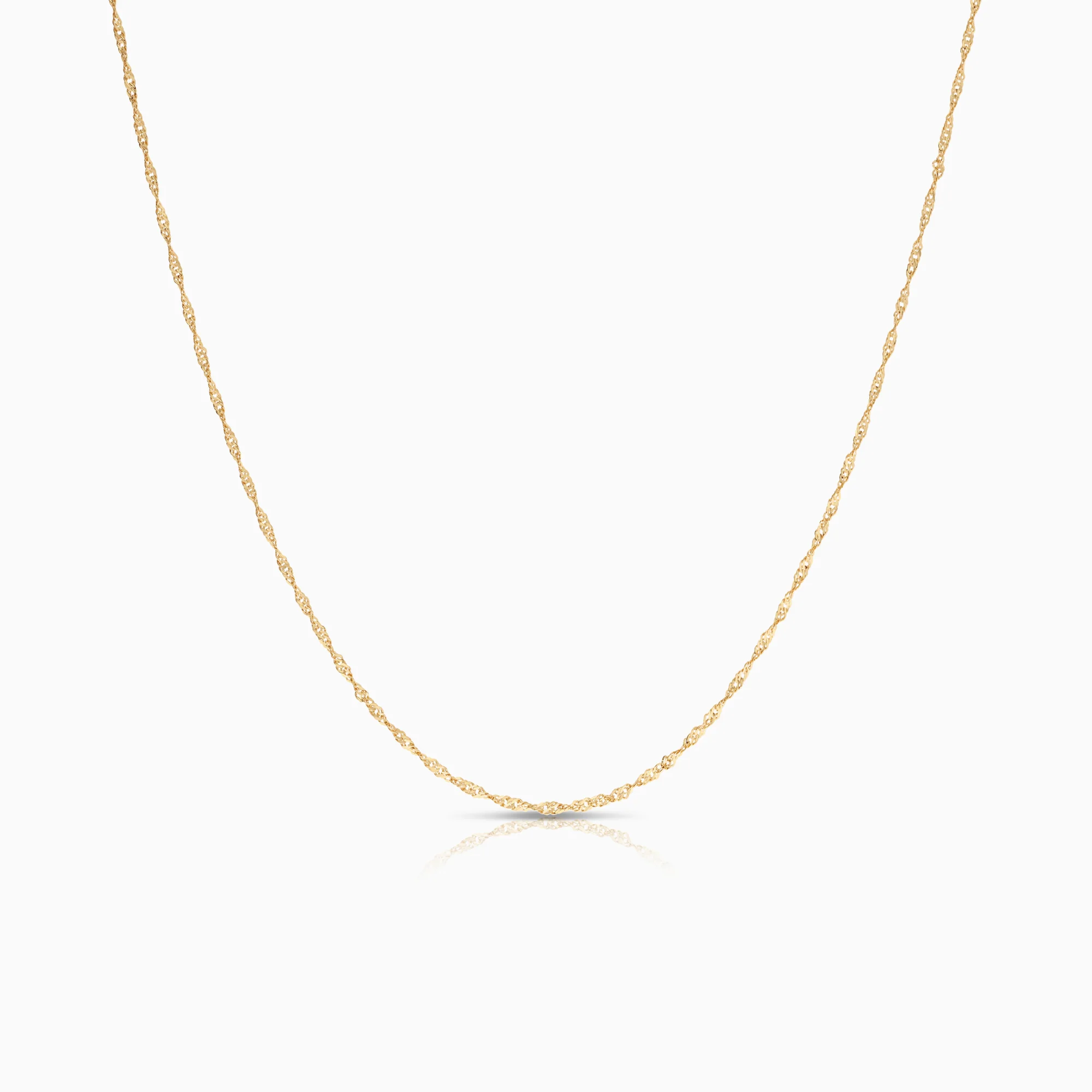 Singapore necklace 1.07g 18K gold
