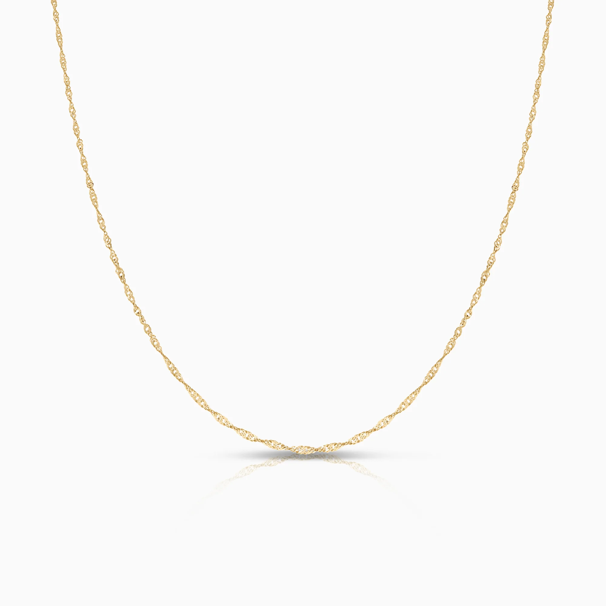 Singapore necklace 1.10g 18K gold
