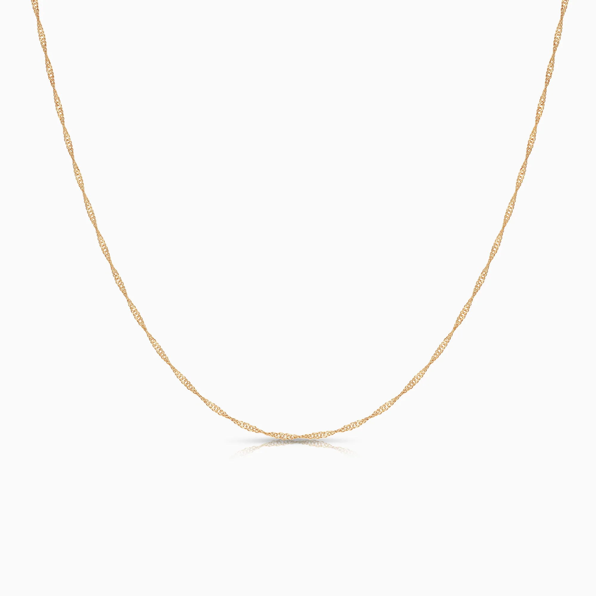 Singapore necklace 1.10g 18K gold