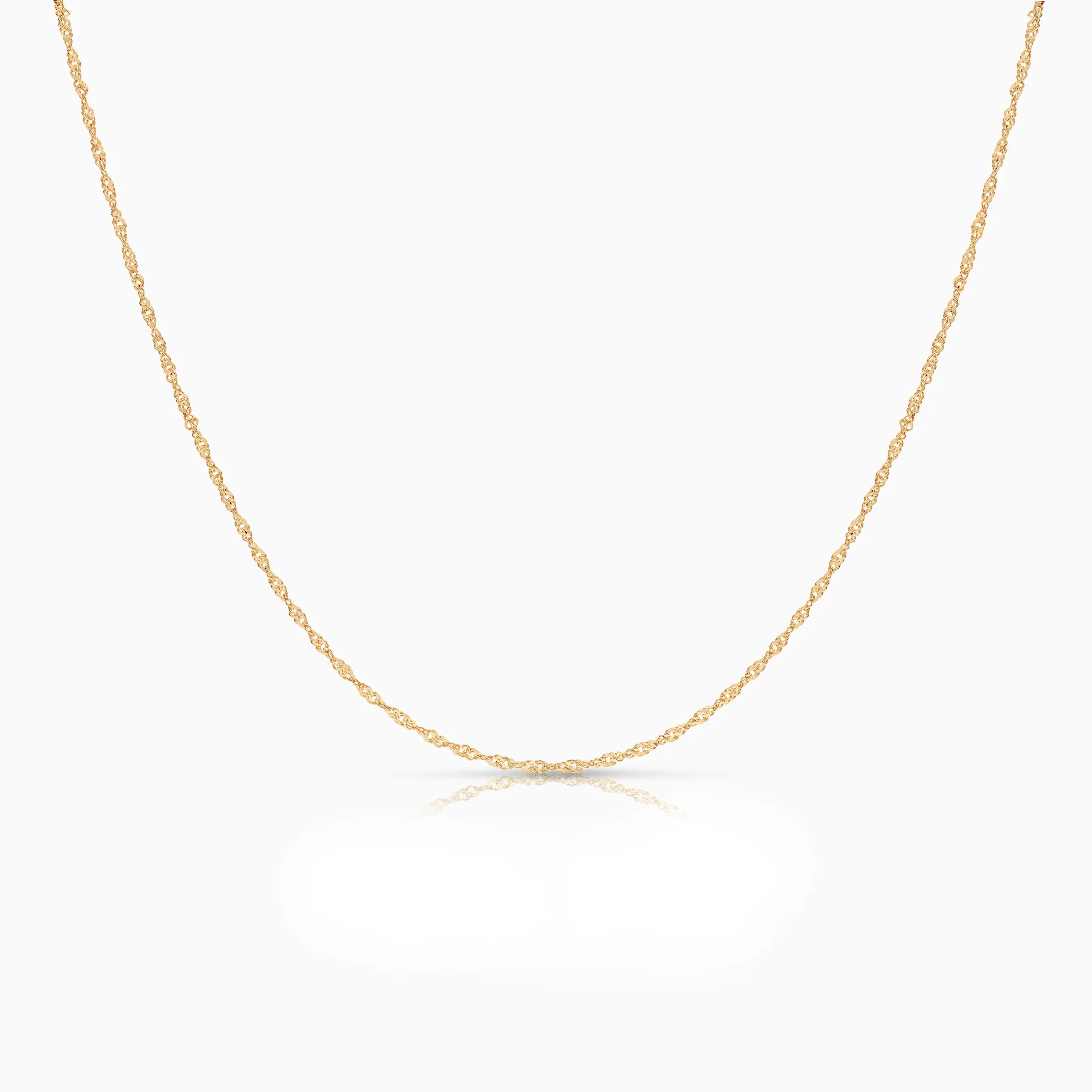 Singapore necklace 1.14g 18K gold