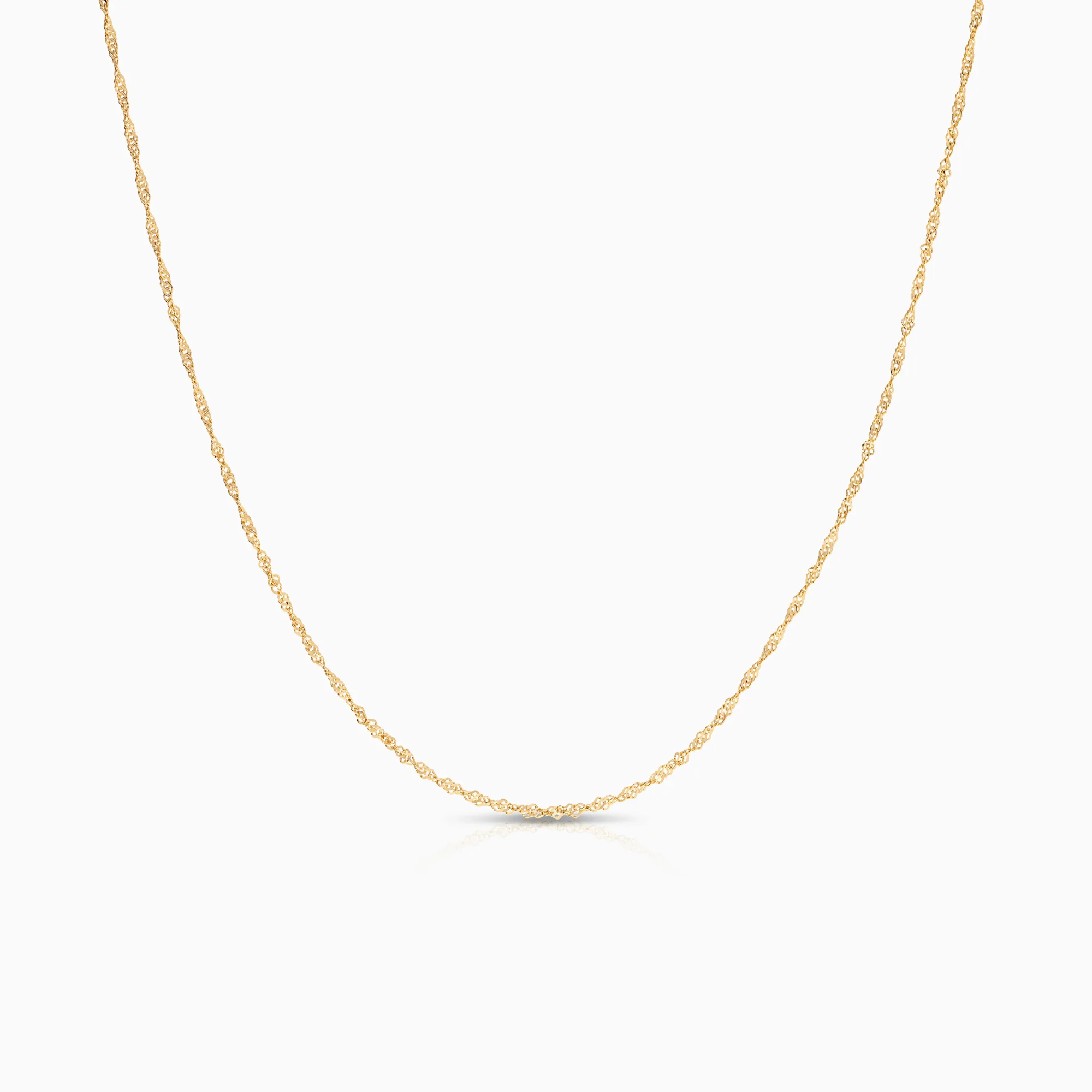 Singapore necklace 1.19g 18K gold