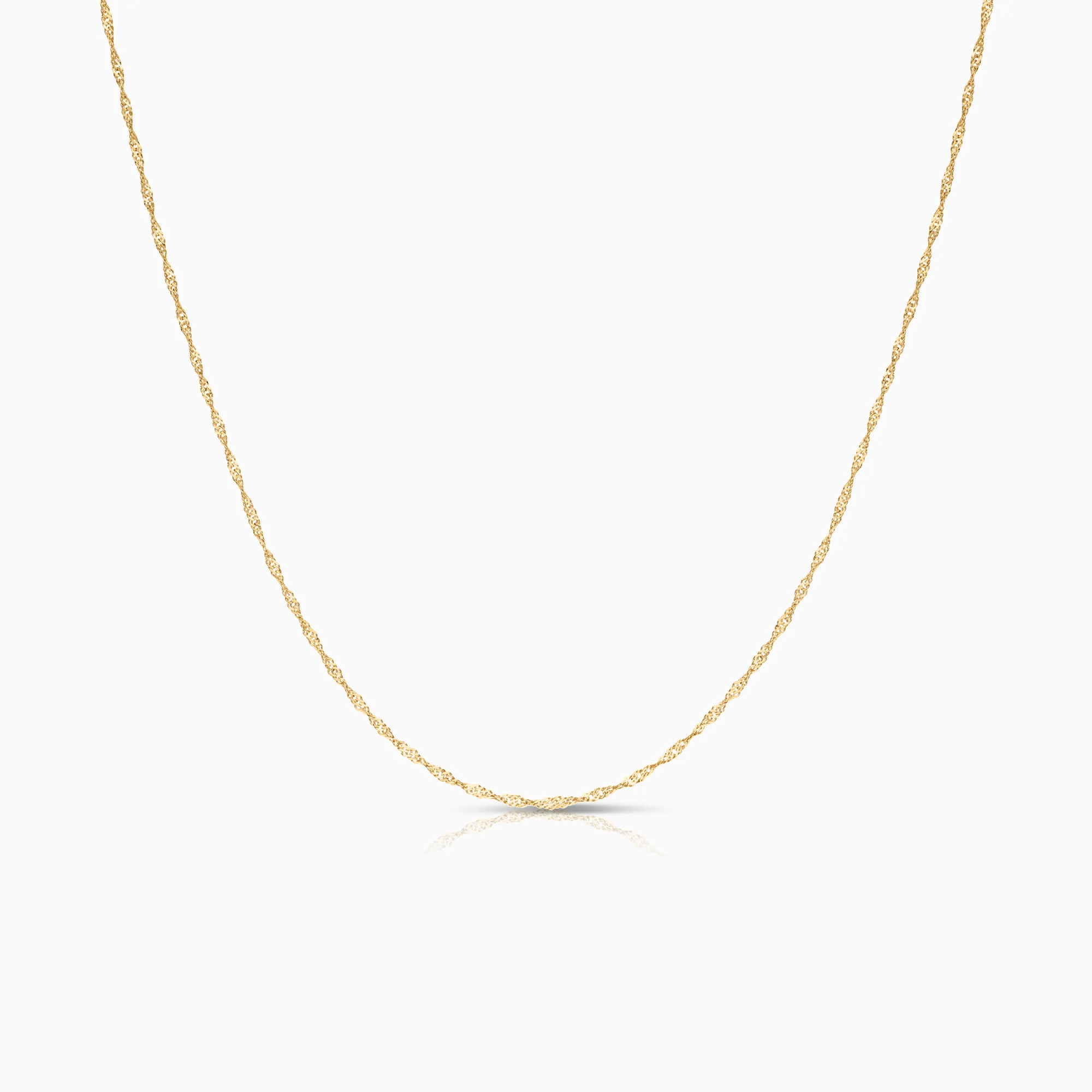 Singapore necklace 1.19g 18K gold