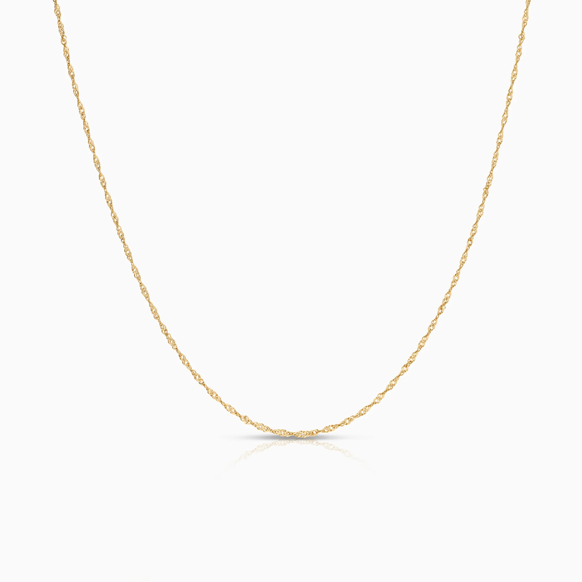 Singapore necklace 1.22g 18K gold