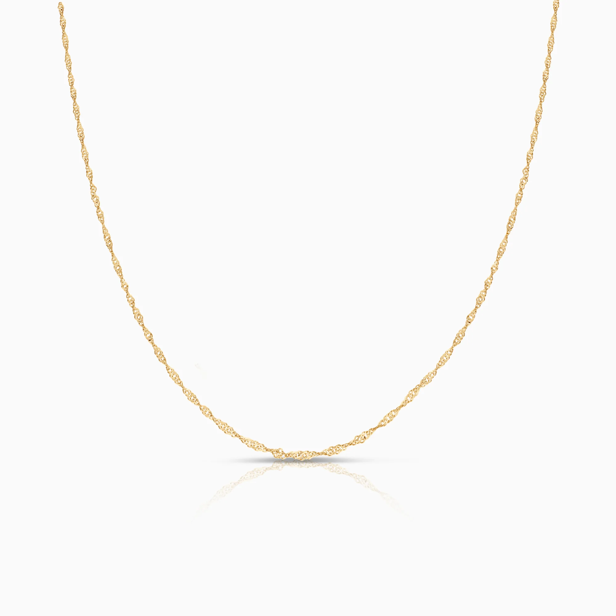 Singapore necklace 1.22g 18K gold