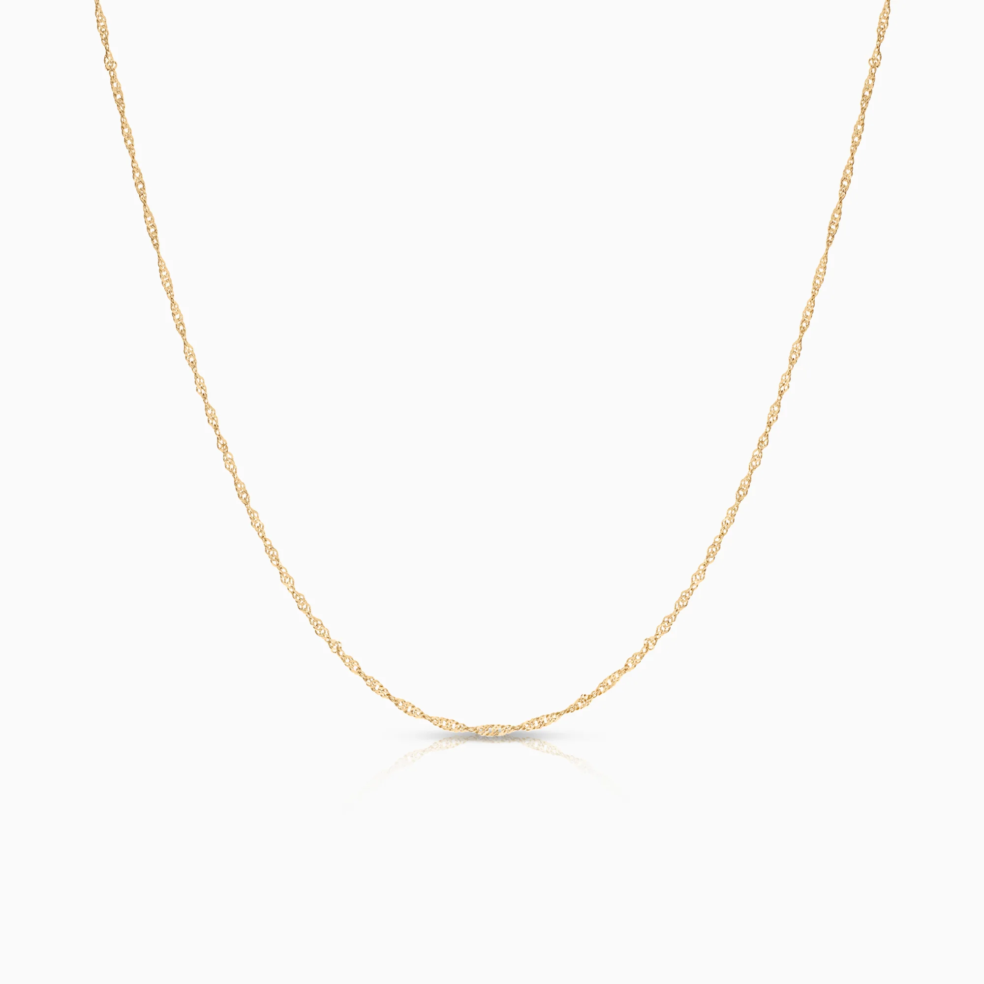Singapore necklace 1.23g 18K gold