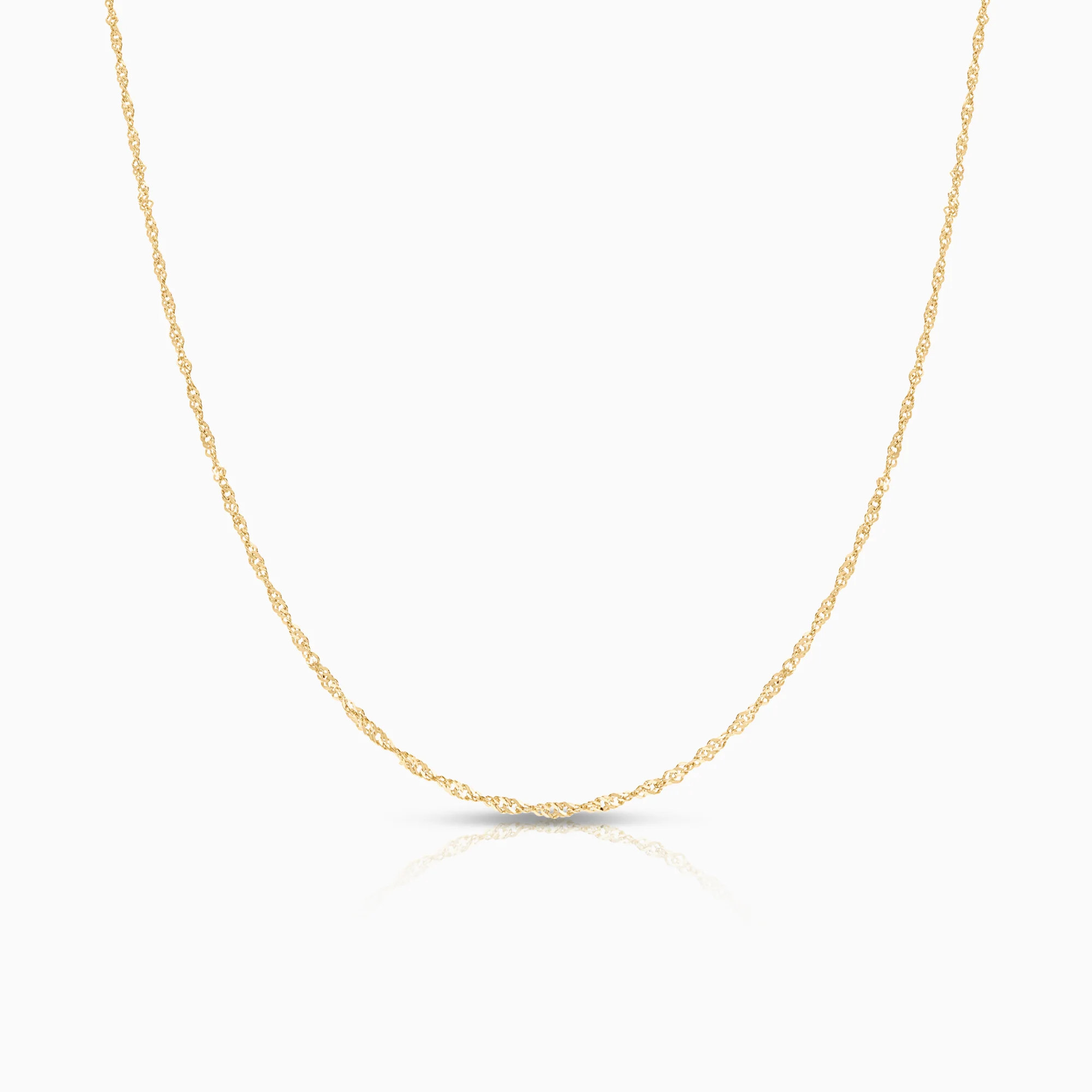 Singapore necklace 1.24g 18K gold