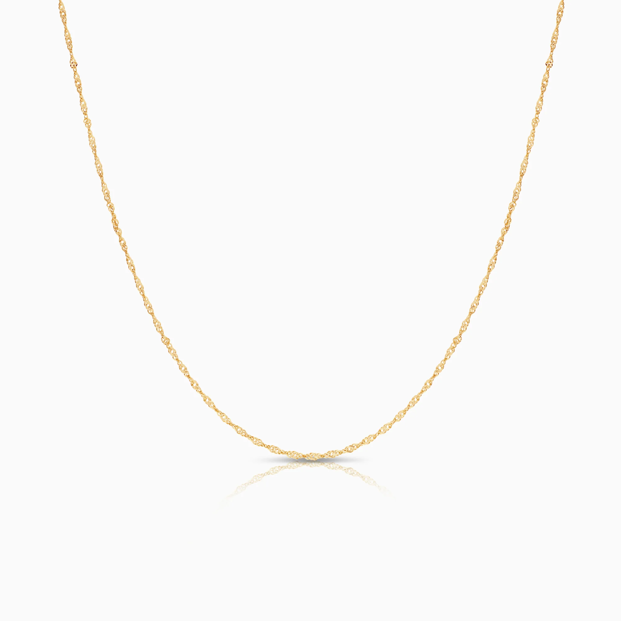 Singapore necklace 1.26g 18K gold