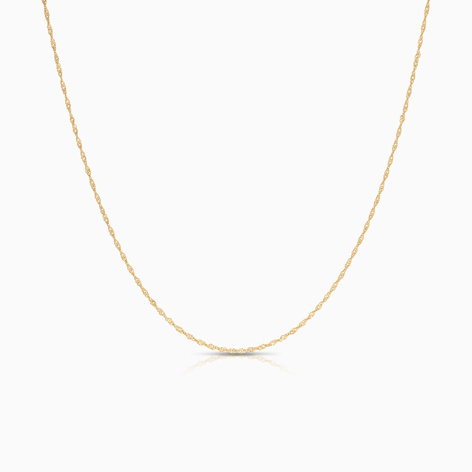 Singapore necklace 1.27g 18K gold