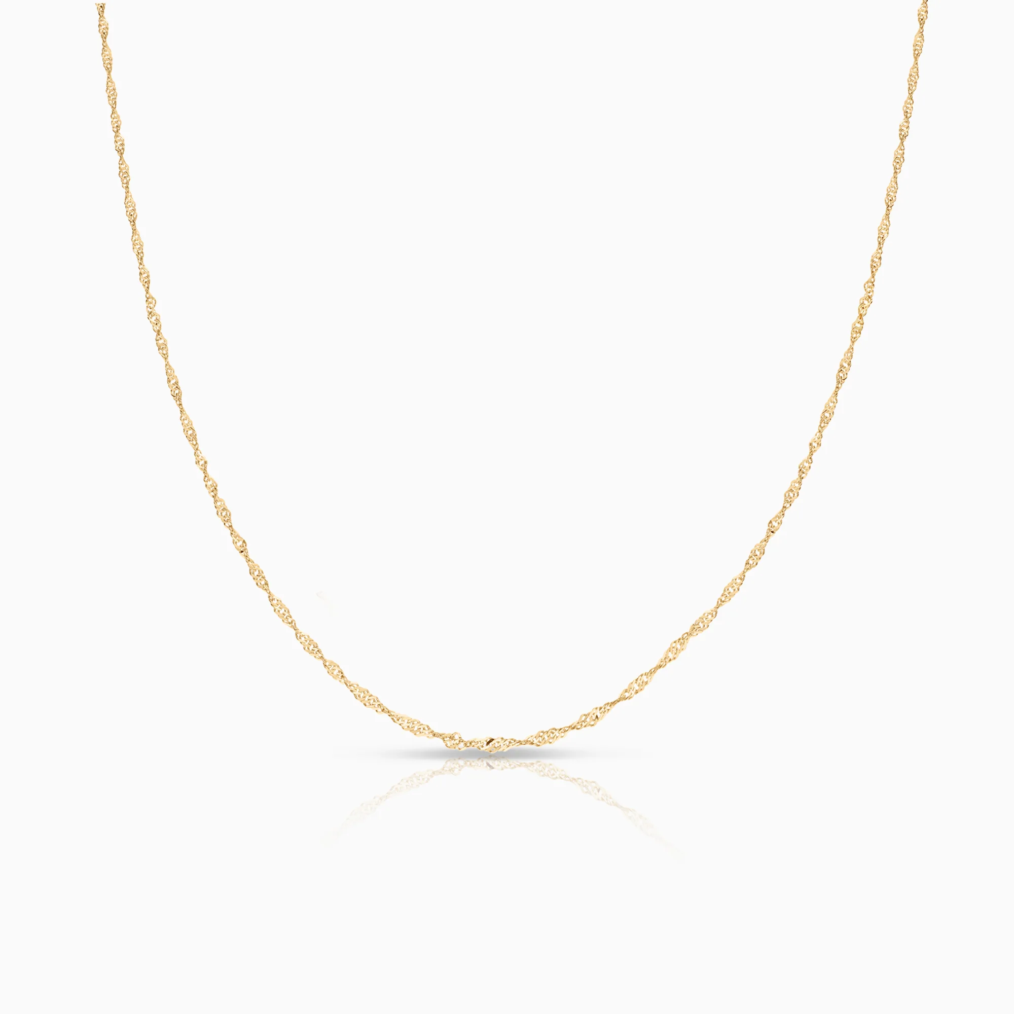 Singapore necklace 1.27g 18K gold