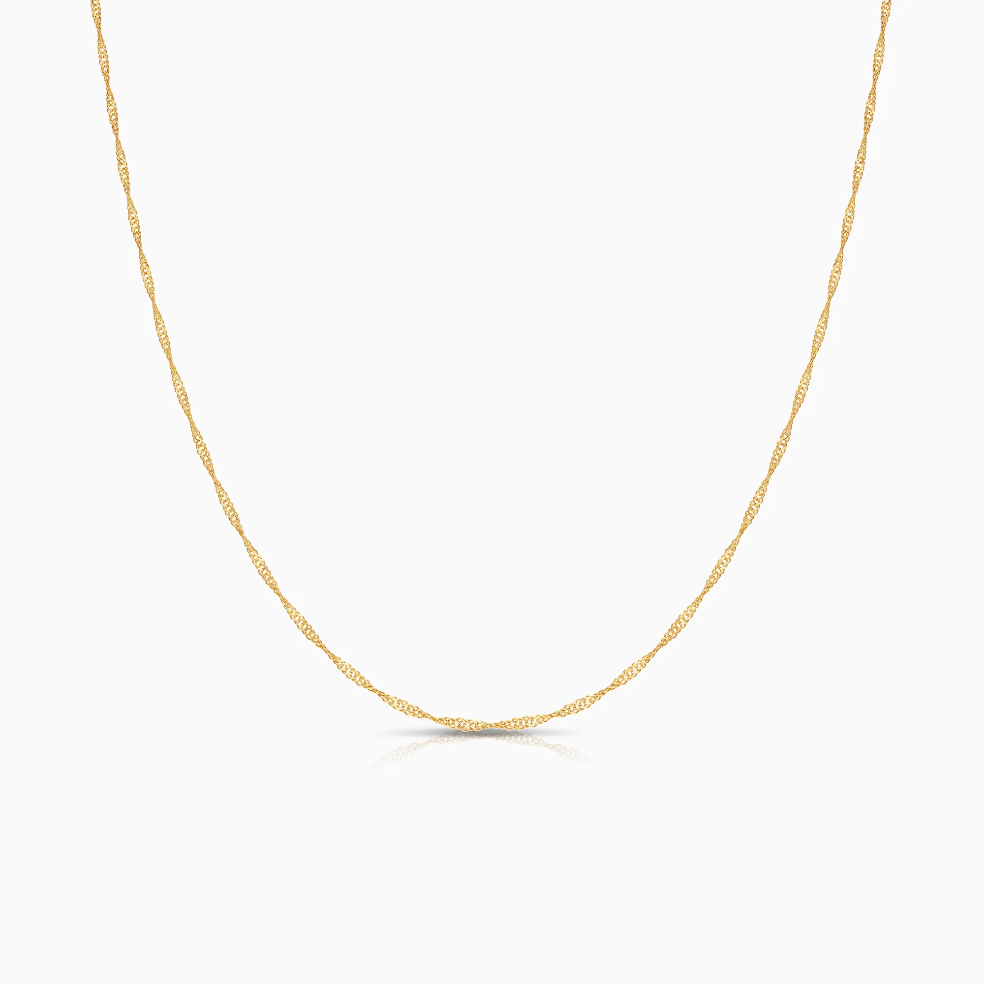 Singapore necklace 1.28g 18K gold
