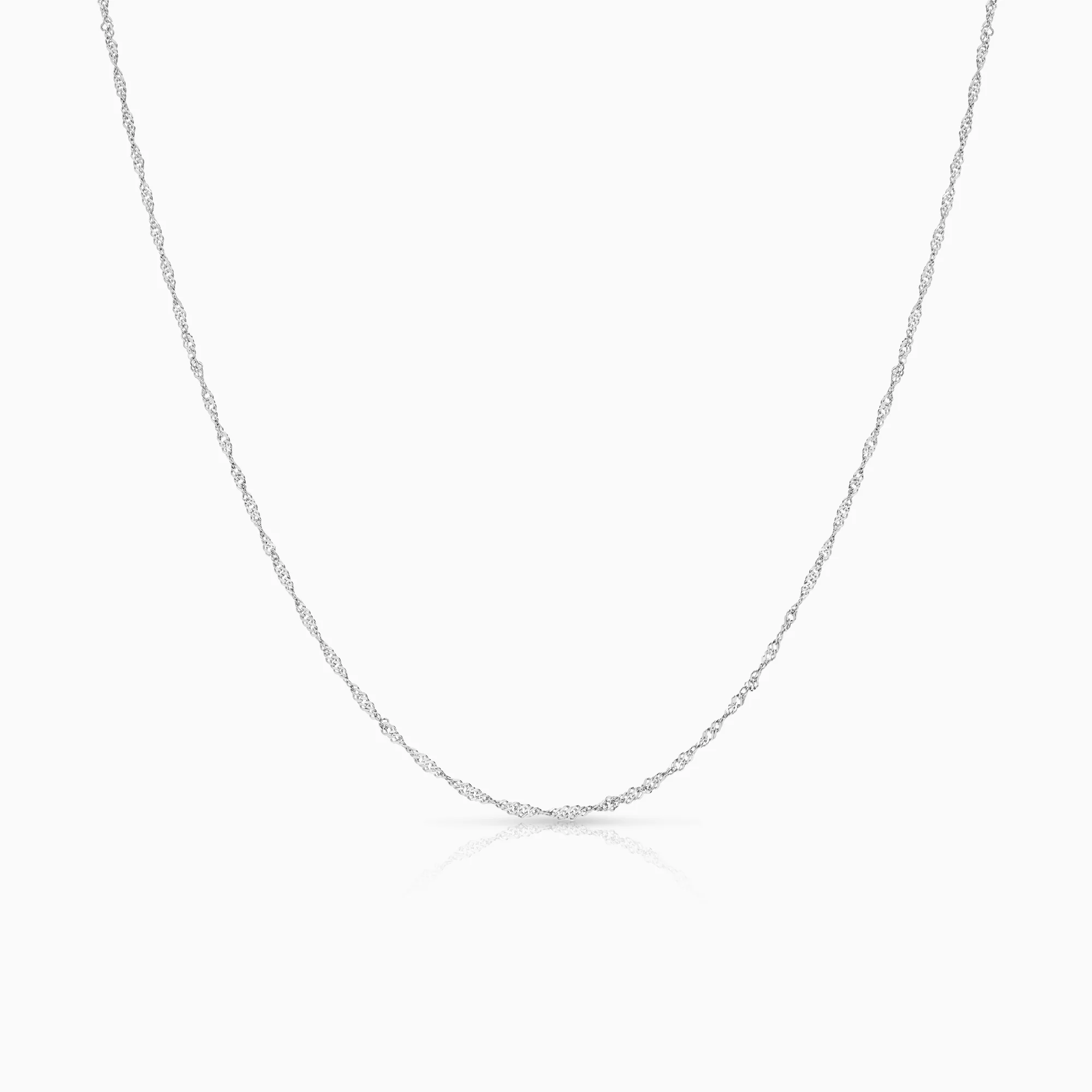 Singapore necklace 1.30g 18K white gold