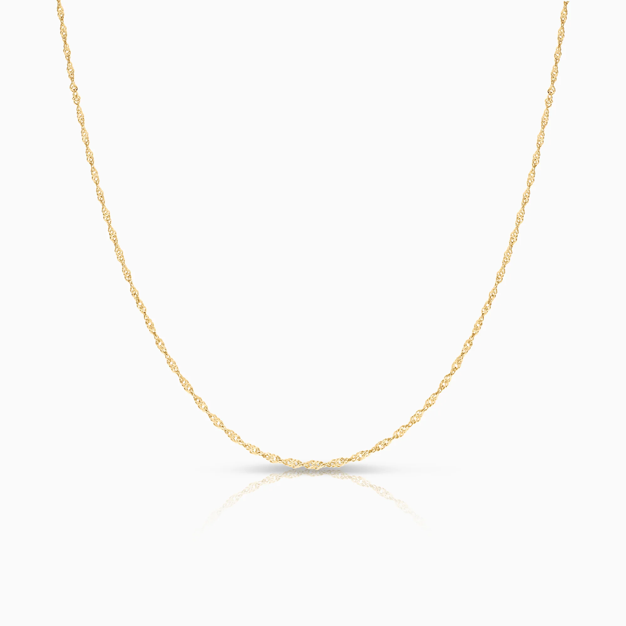 Singapore necklace 1.33g 18K gold