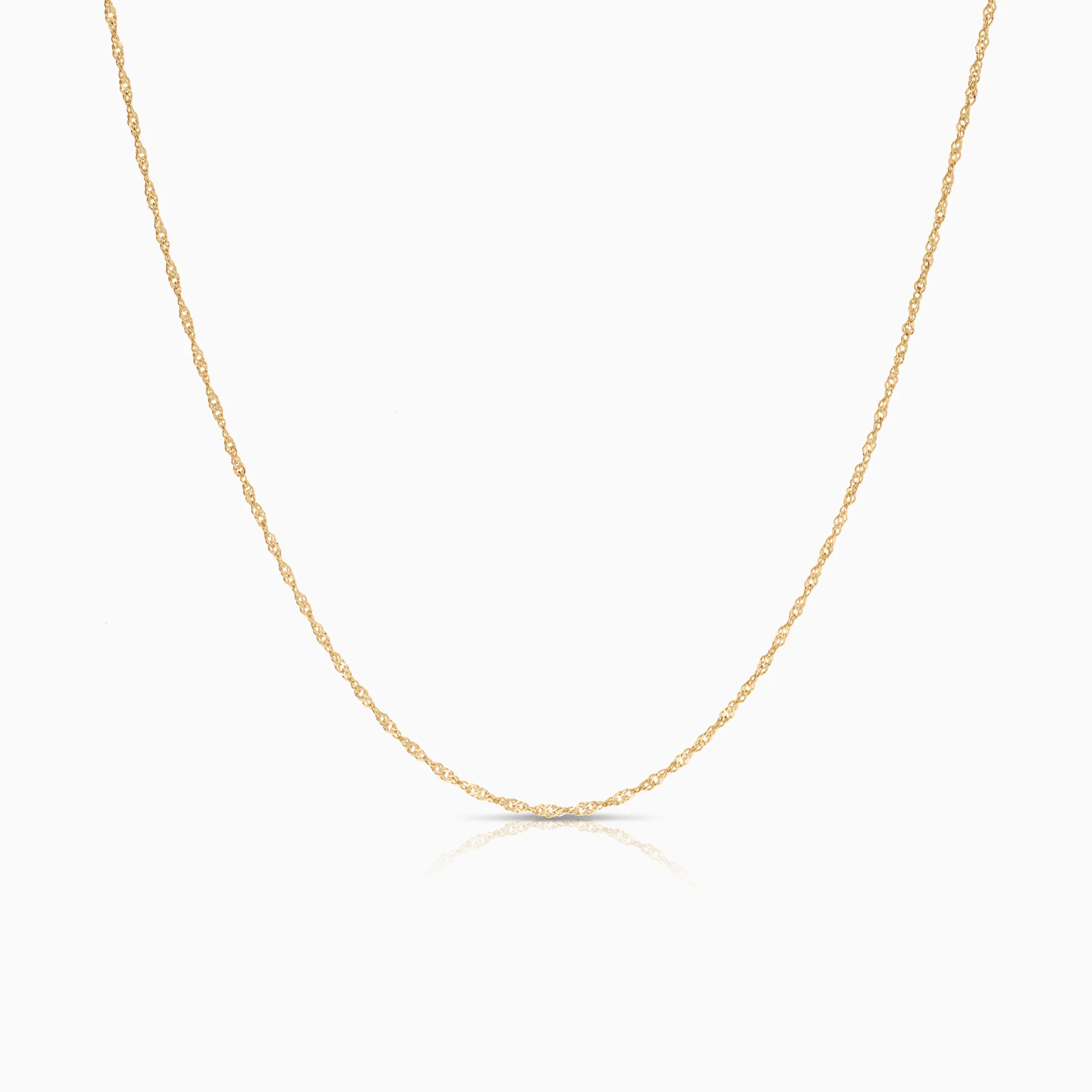 Singapore chain necklace 1.39g 18K gold