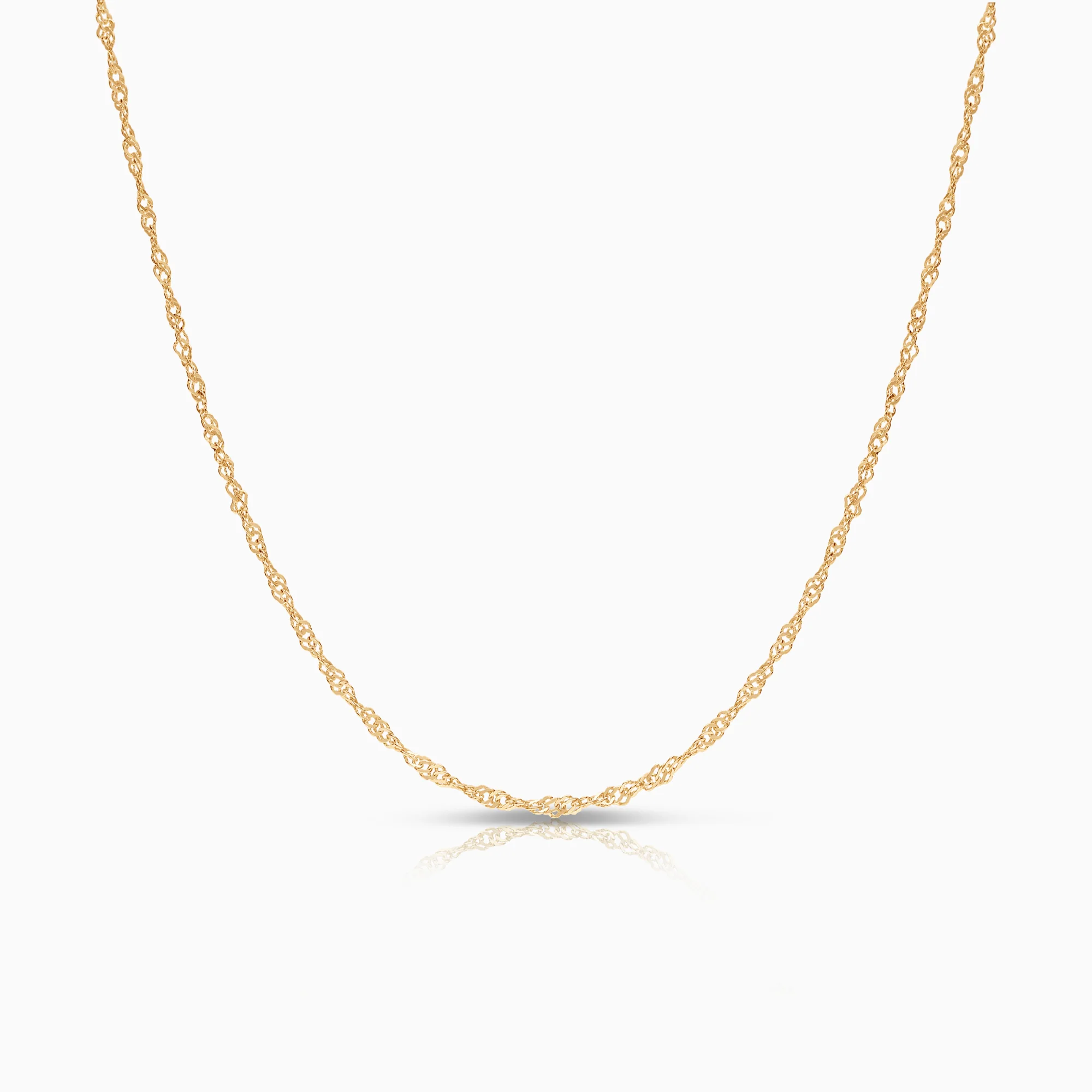Singapore necklace 2.31g 18K gold