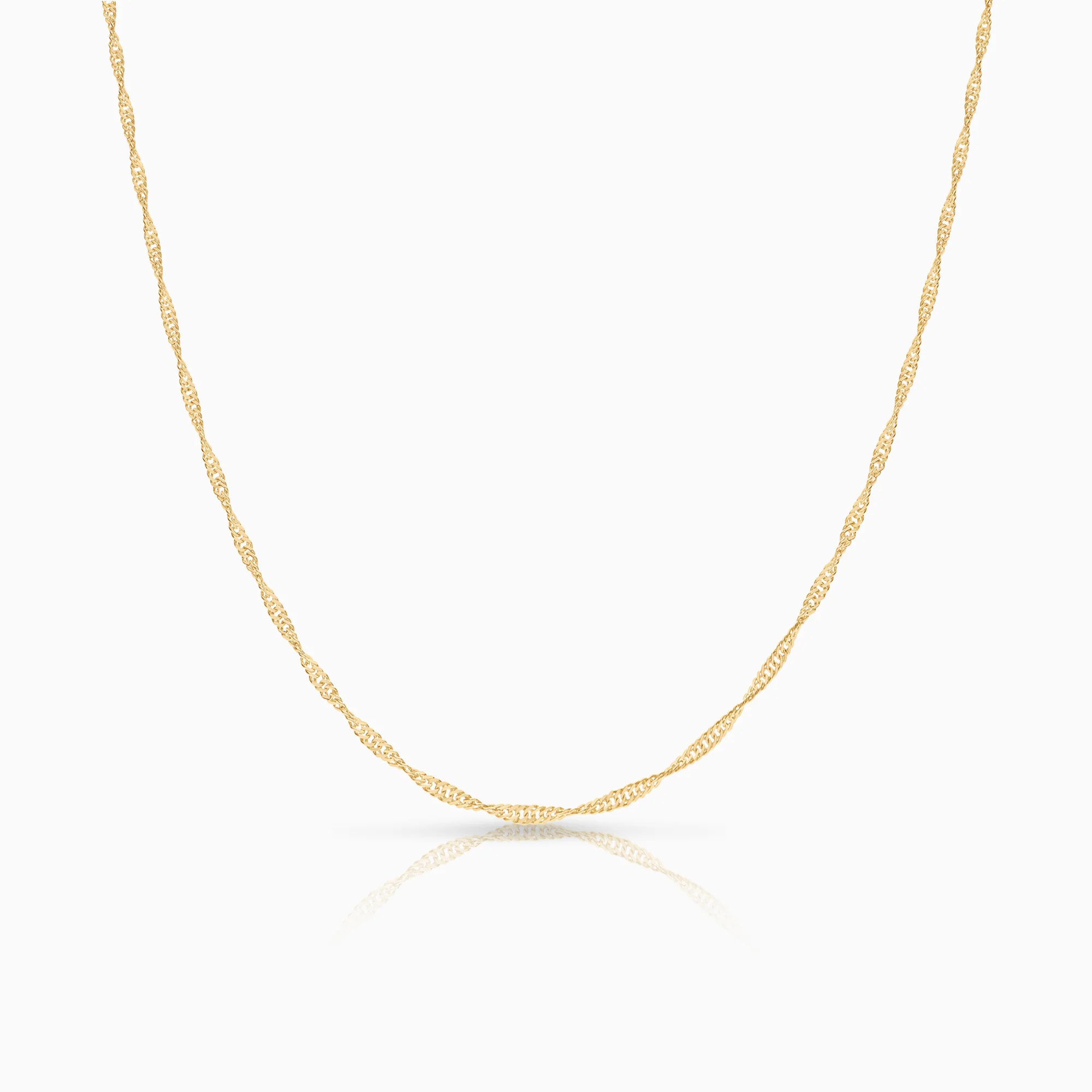 Singapore necklace 2.40g 18K gold