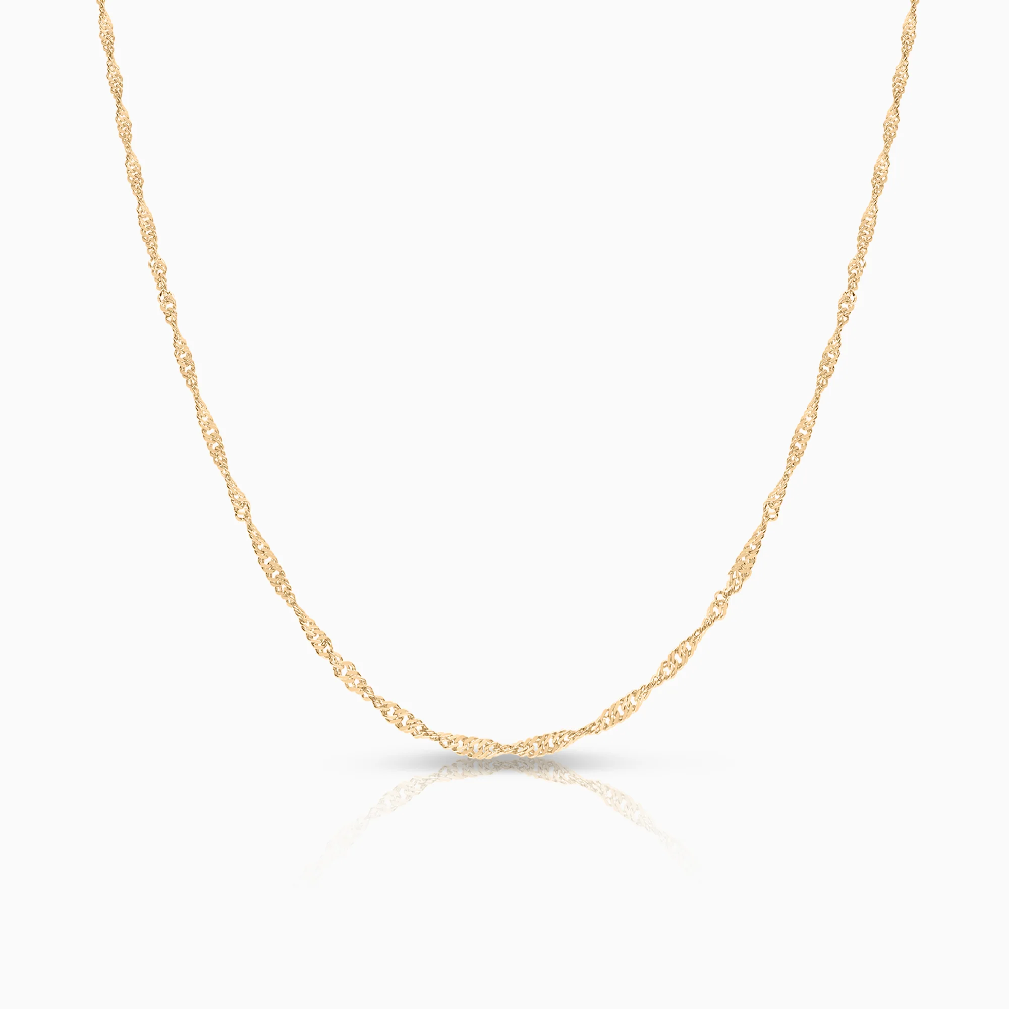 Singapore necklace 2.42g 18K gold