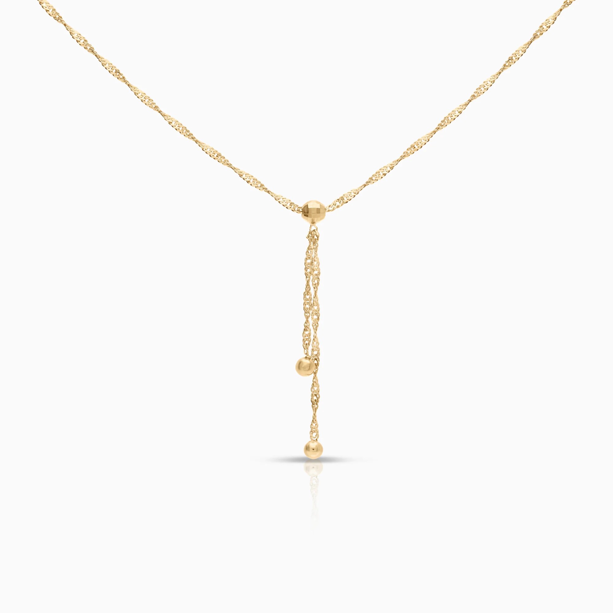 Singapore necklace 2.25g 18K gold