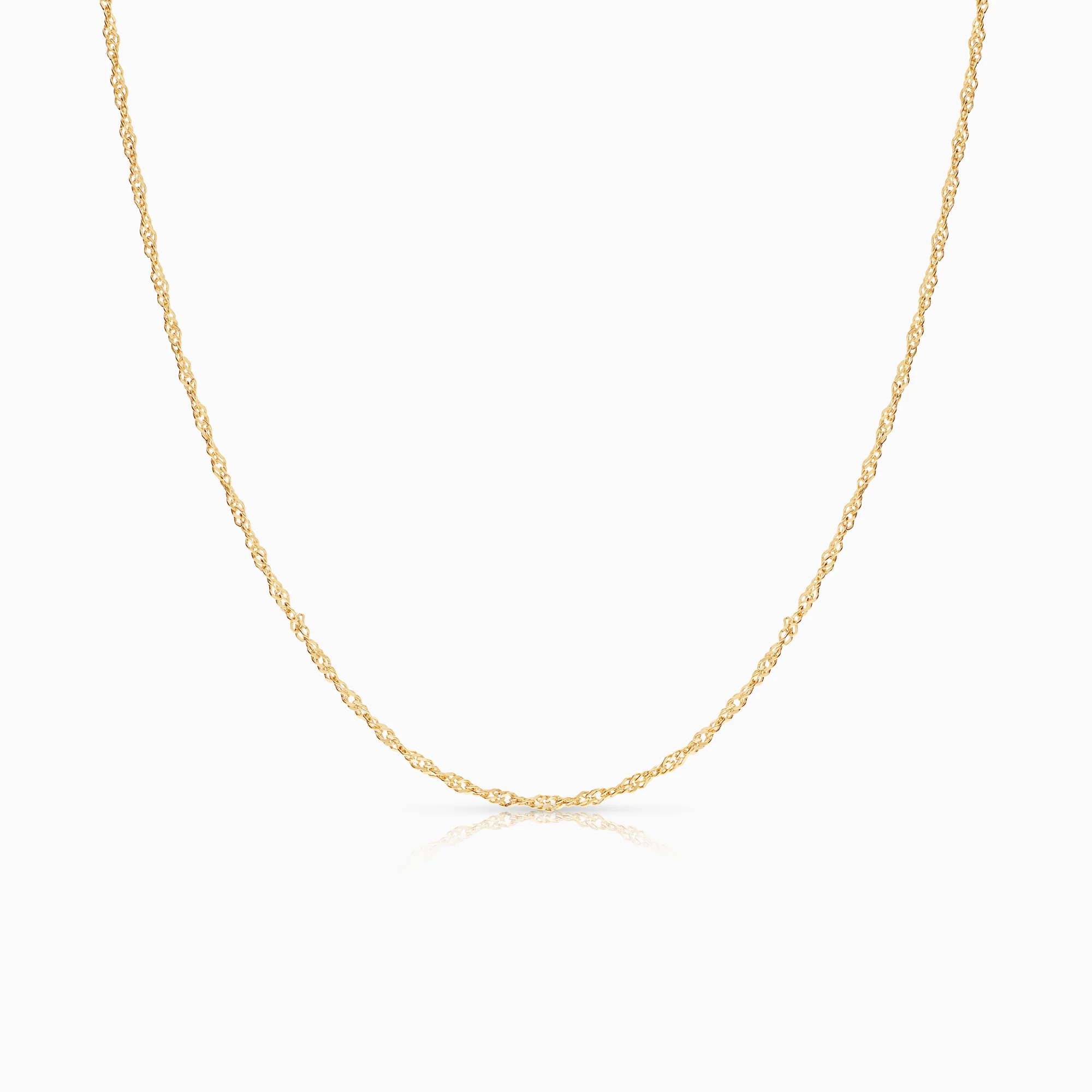 Singapore necklace 2.59g 18K gold
