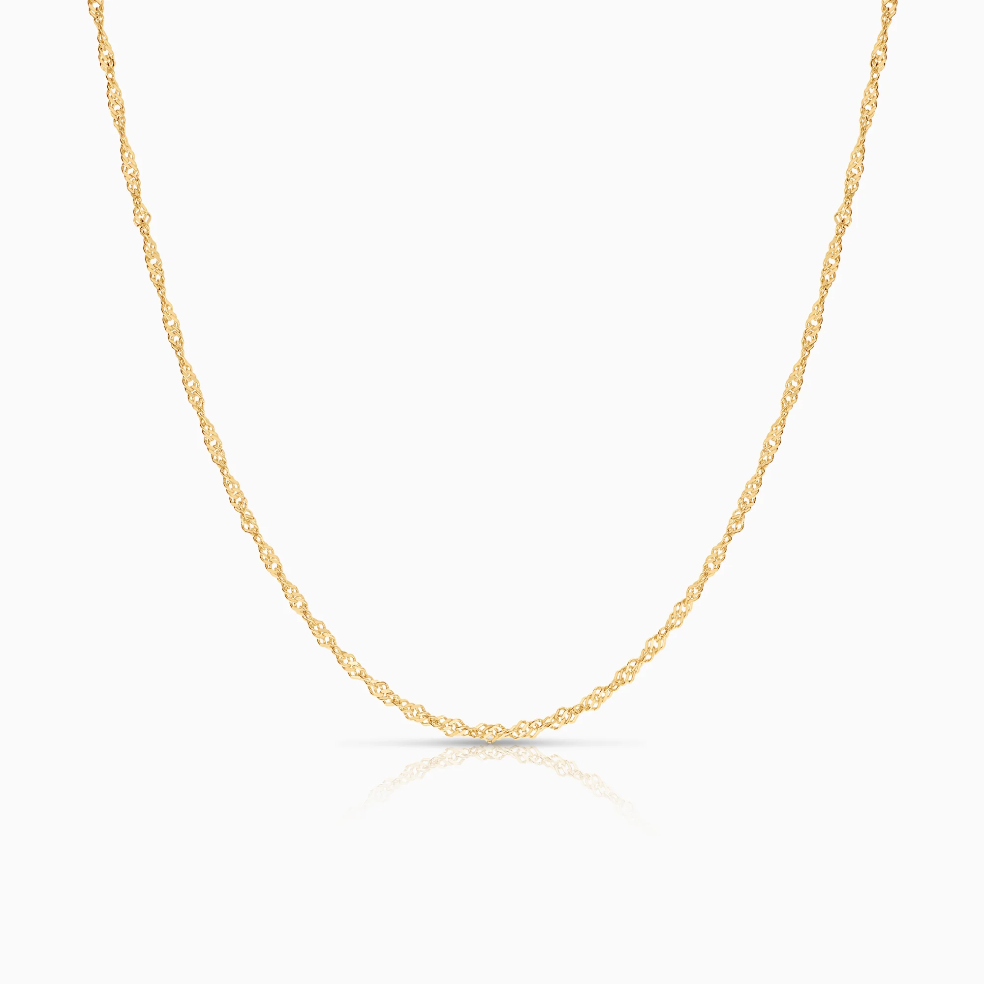 Singapore necklace 2.98g 18K gold