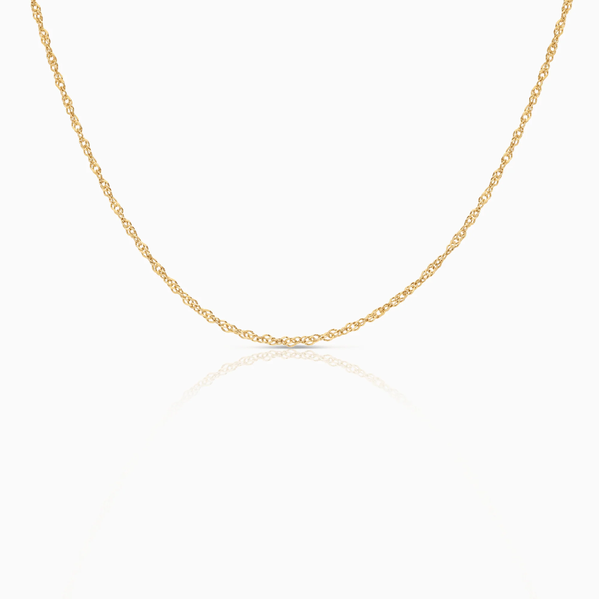 Singapore necklace 2.48g 18K gold