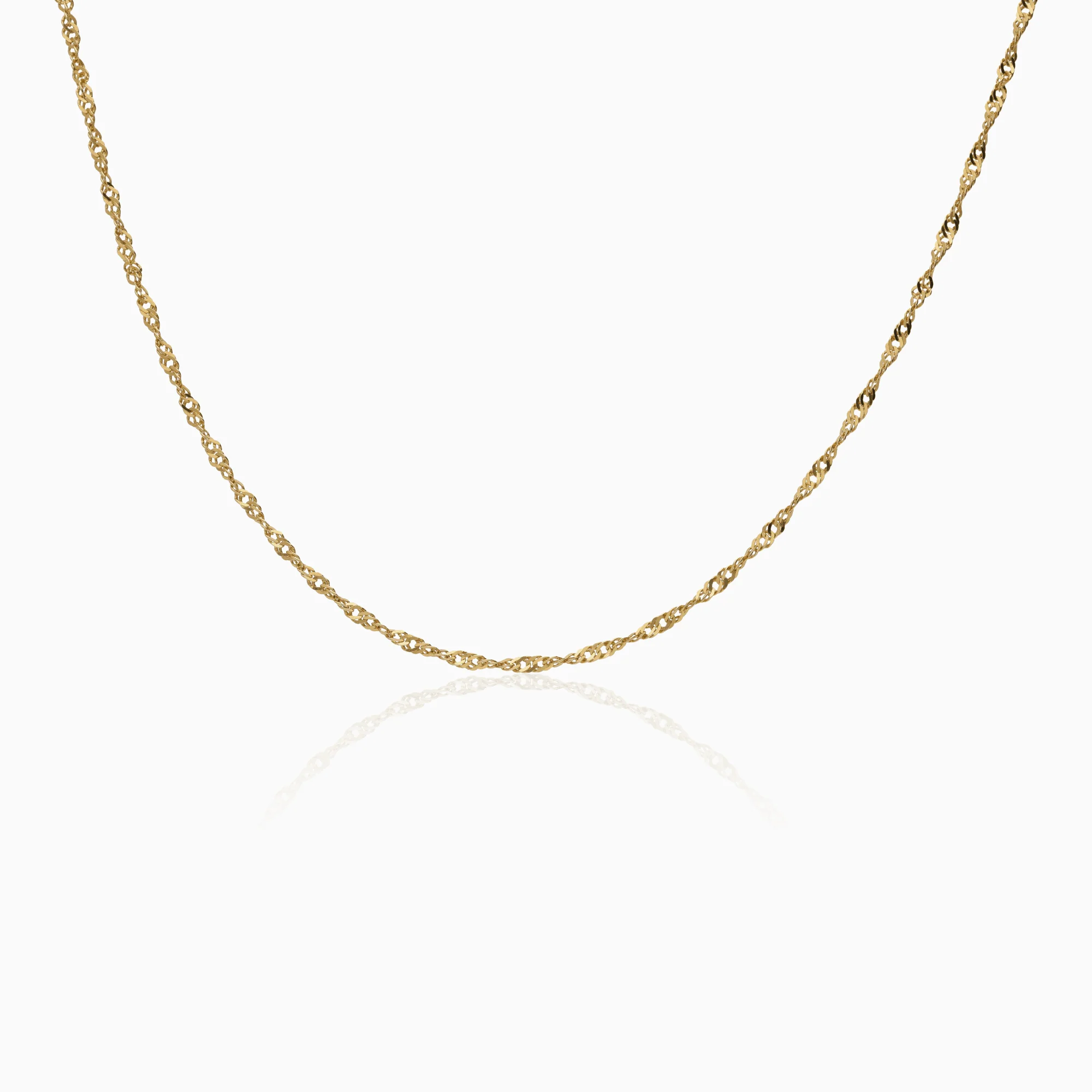 Singapore necklace 2.96g 18K gold