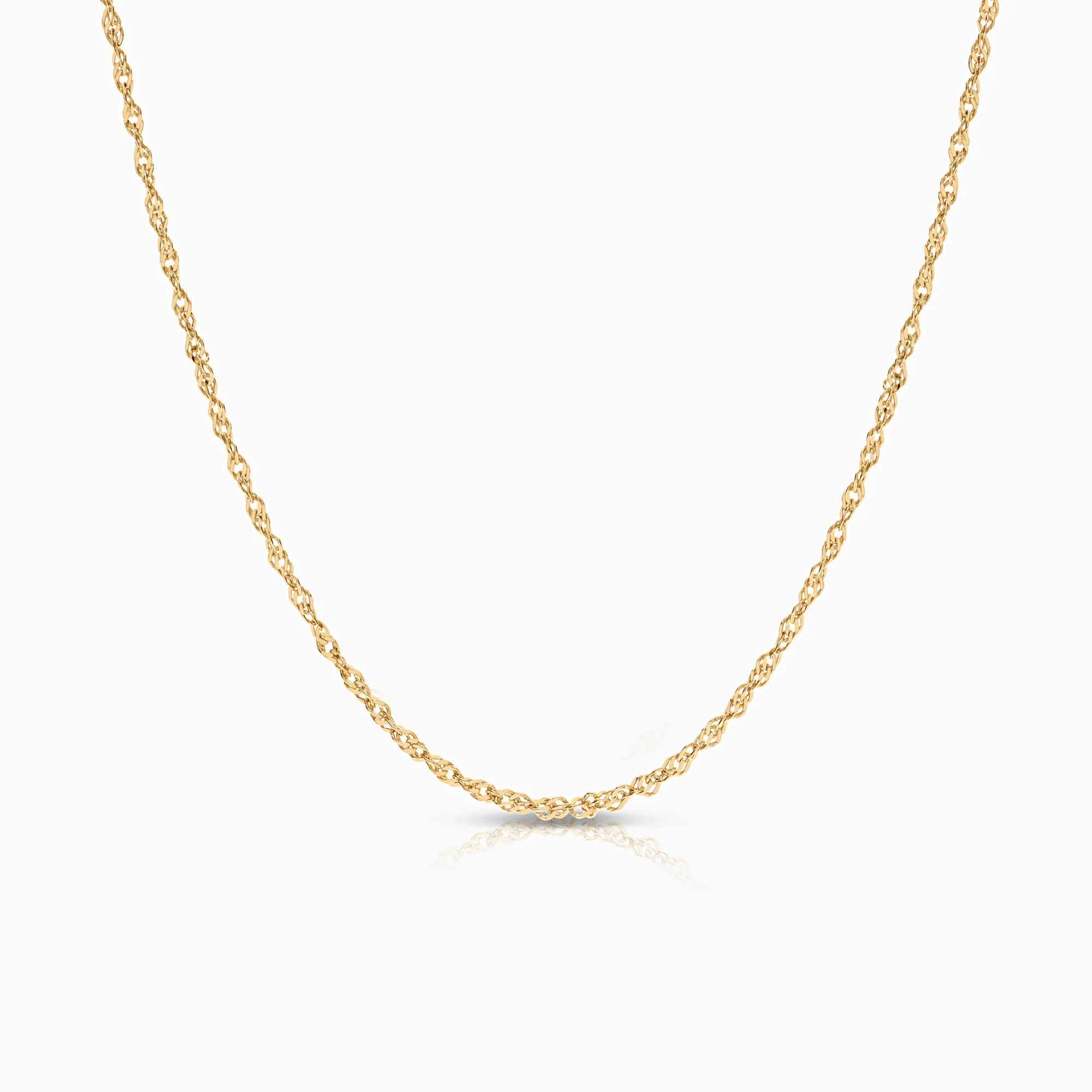 Singapore necklace 3.44g 18K gold