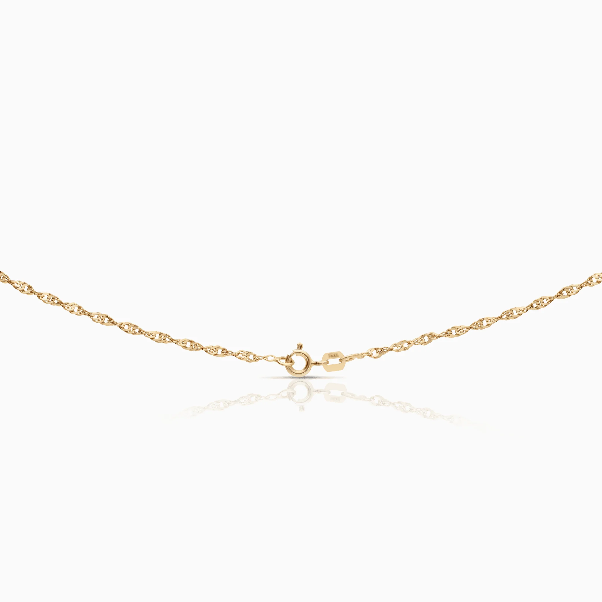Singapore necklace 3.42g 18K gold - Image 2