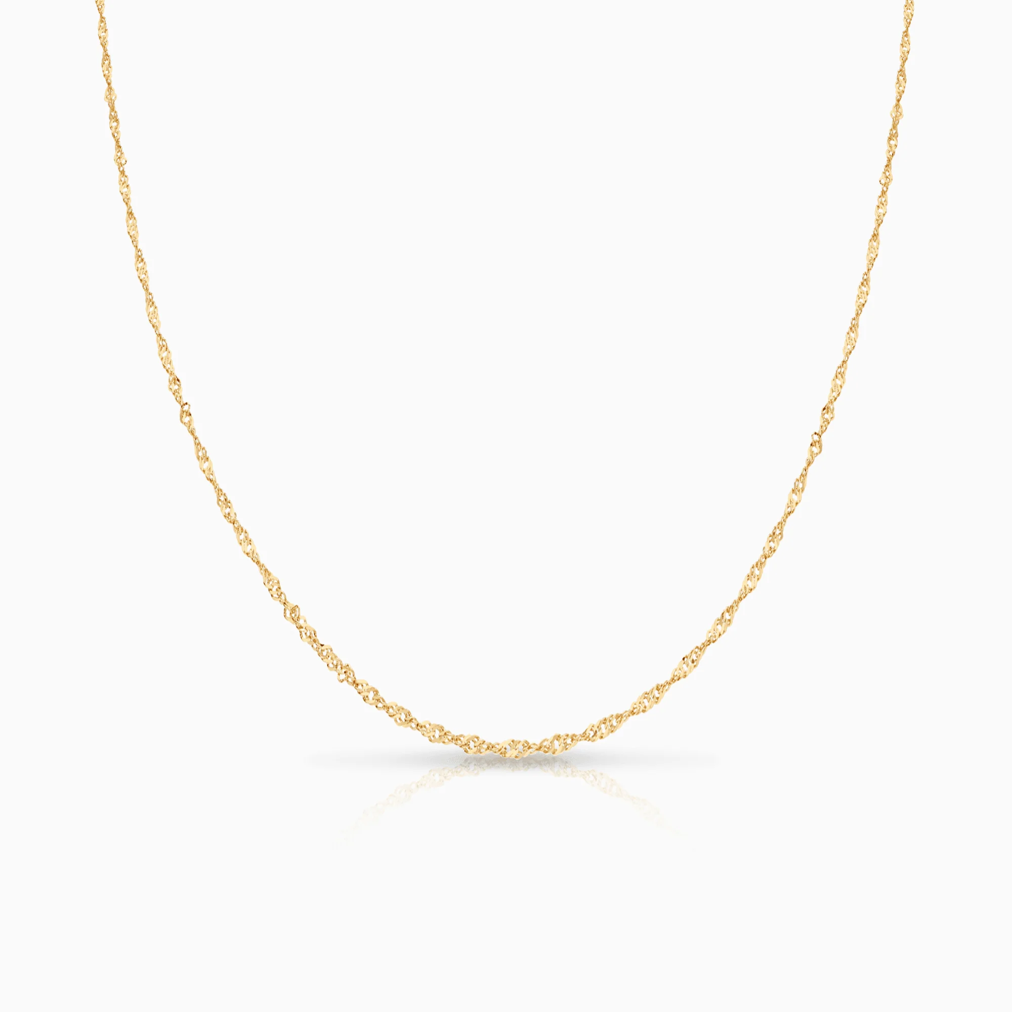 Singapore necklace 38.5cm 18K gold